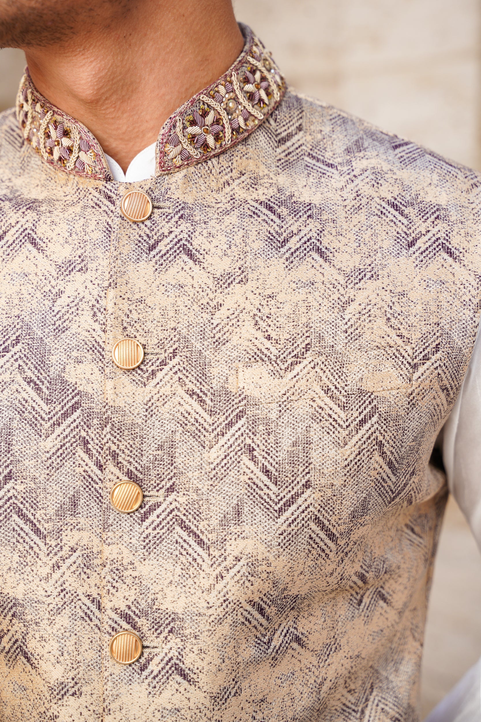 Geometrical patterned  waistcoat