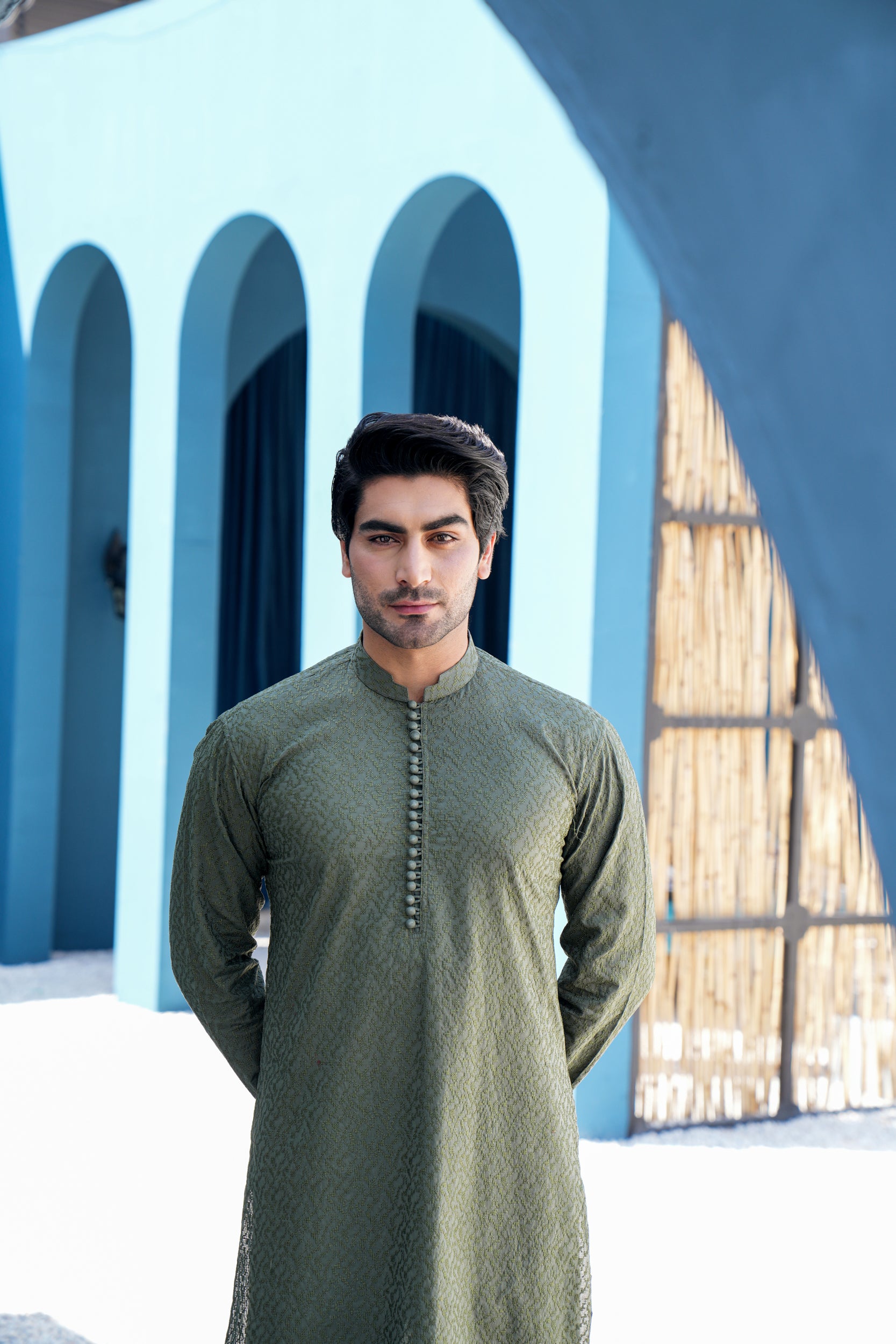 Olive Kurta Set