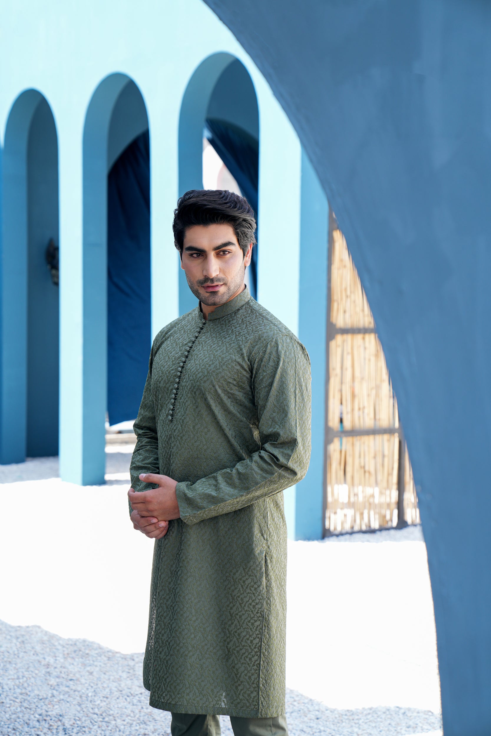Olive Kurta Set