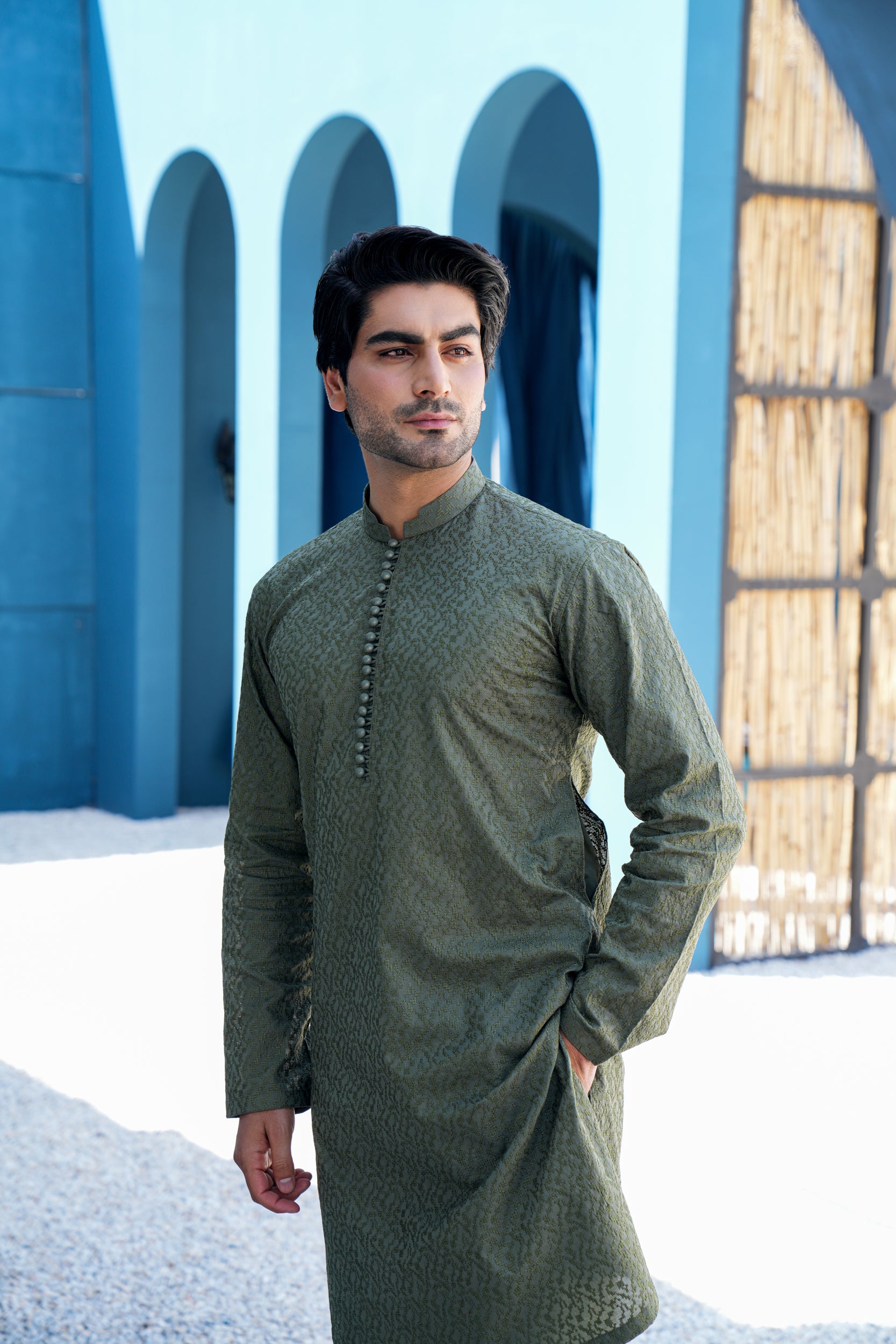 Olive Kurta Set