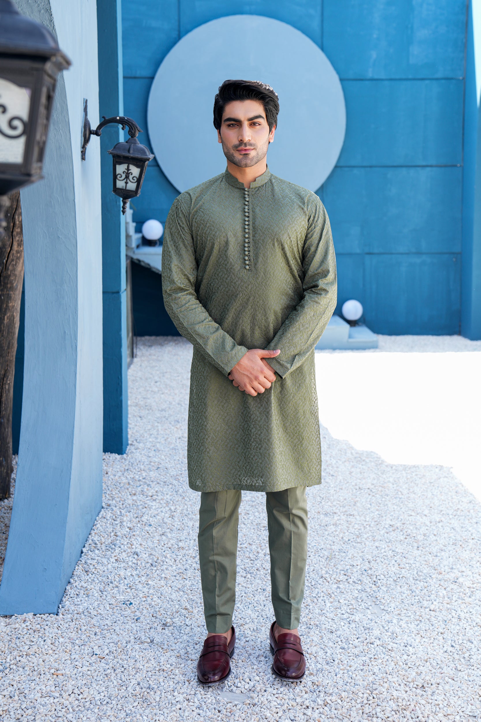 Olive Kurta Set