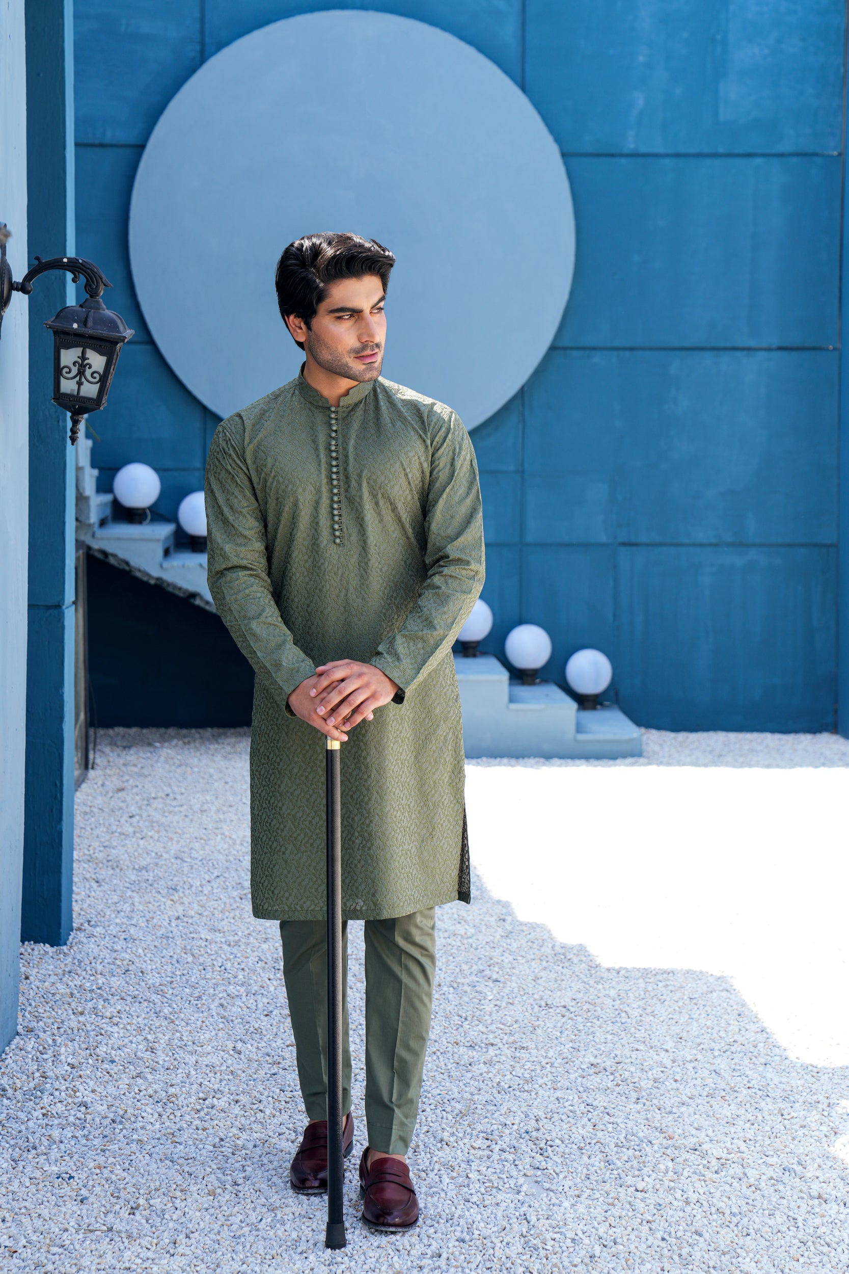 Olive Kurta Set