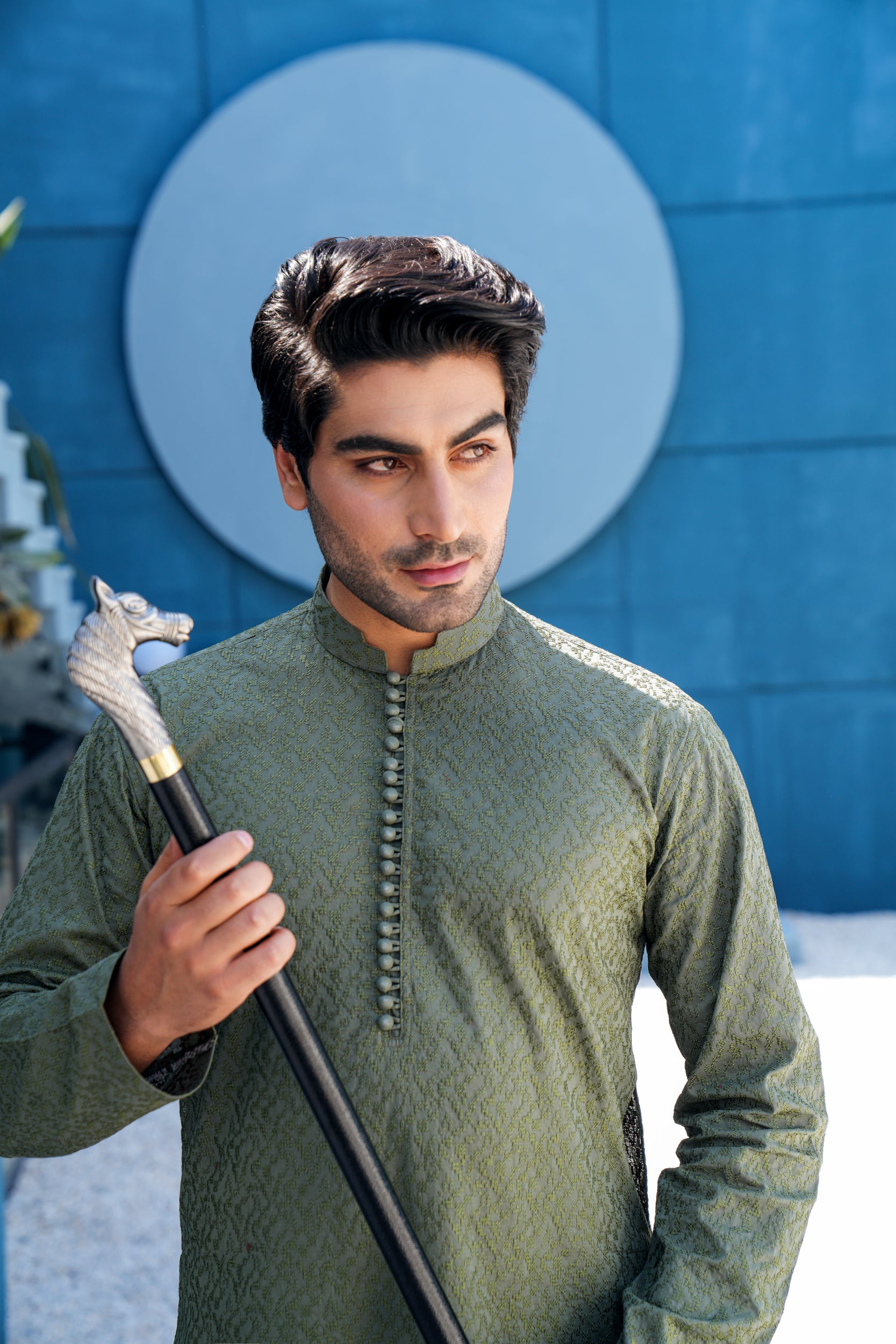 Olive Kurta Set