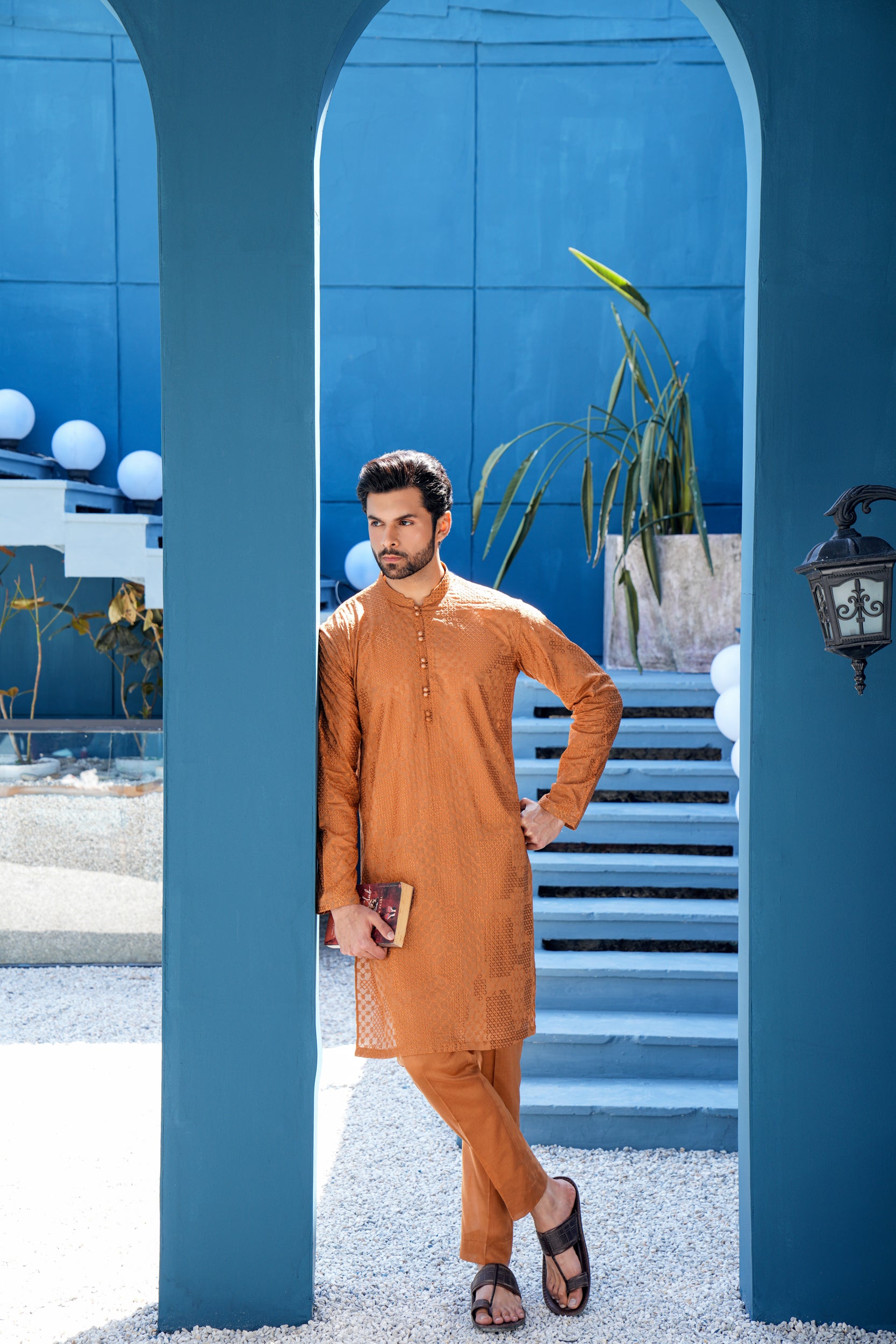 Nut Brown Kurta Set