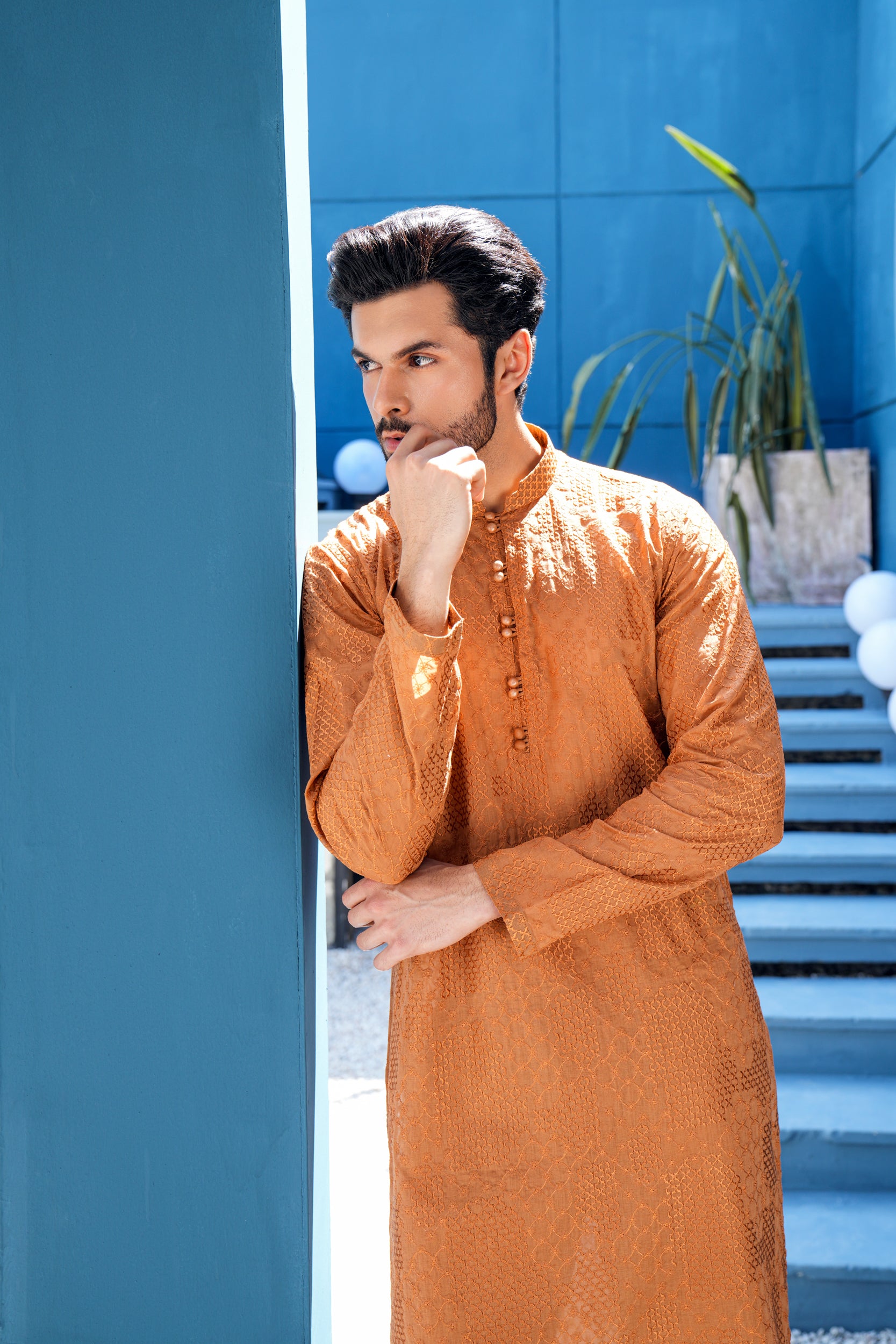 Nut Brown Kurta Set