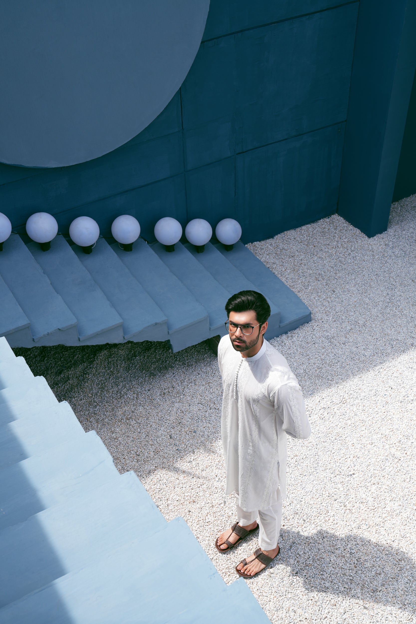 Ivory Thread Work Kurta Set