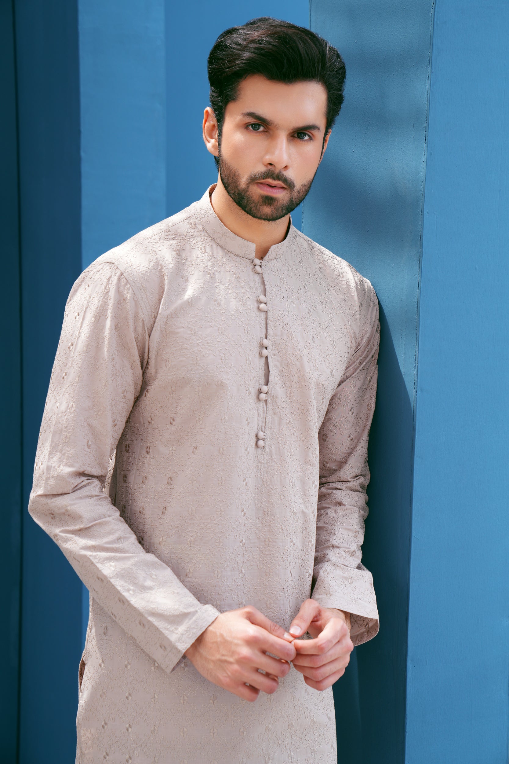Cantaloupe Thread Work Kurta Set