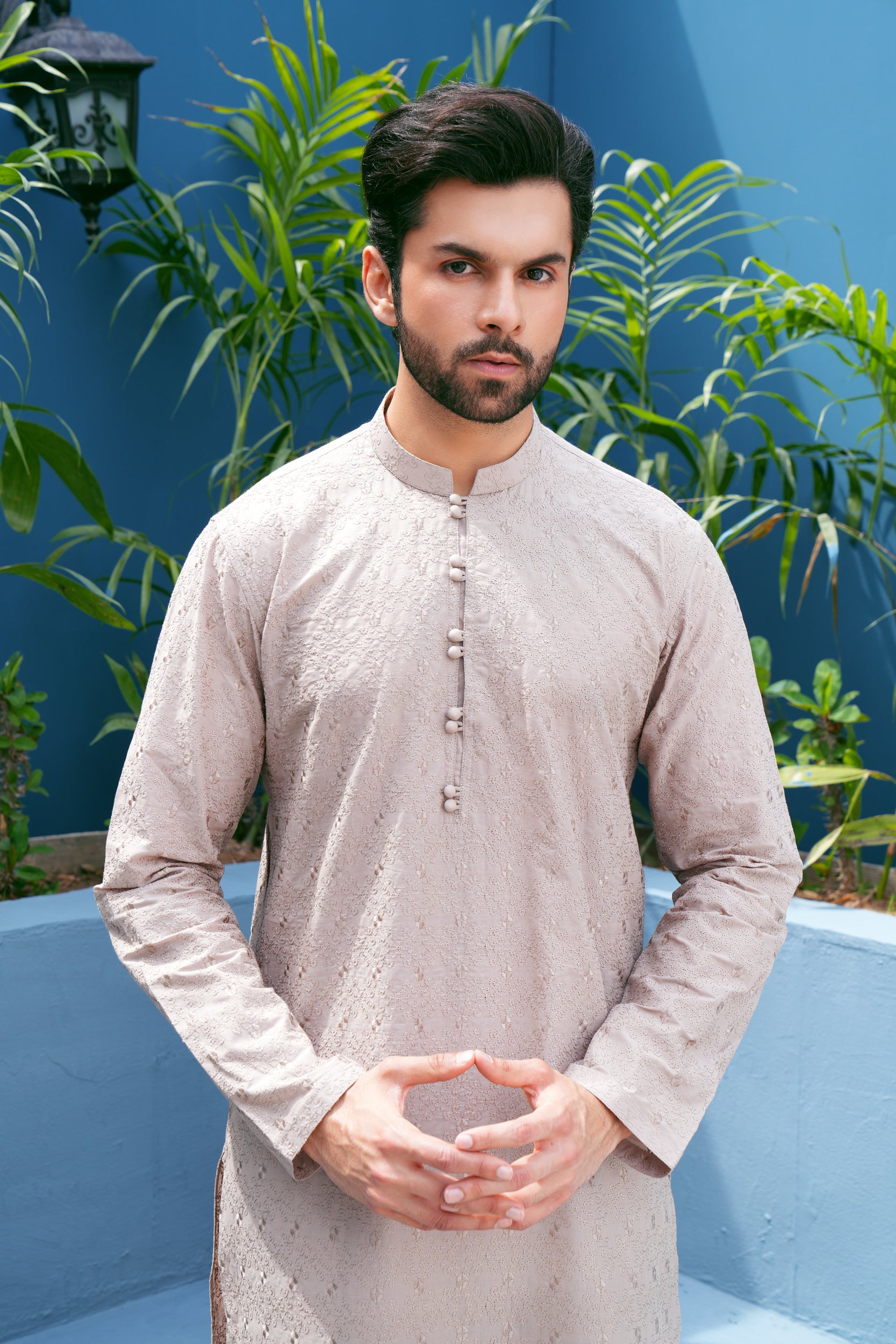 Cantaloupe Thread Work Kurta Set