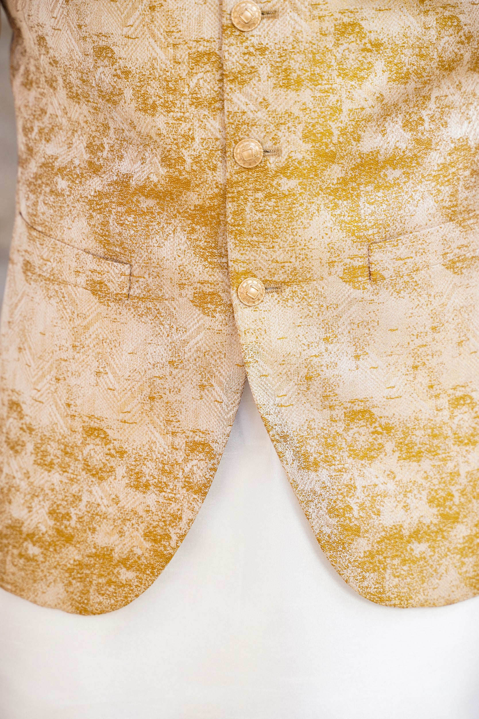 Embellished ban golden  waistcoat