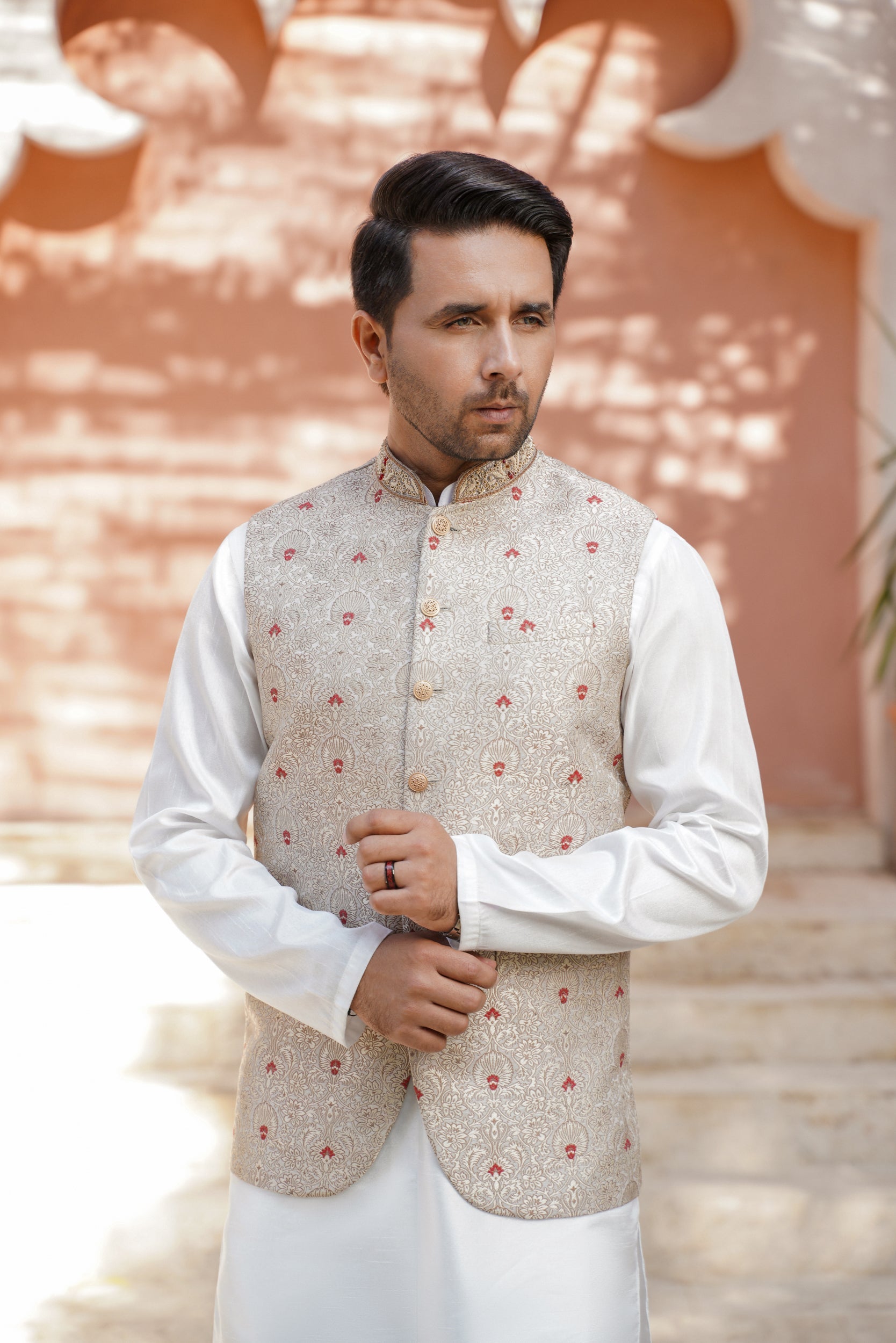 Ivory white waistcoat