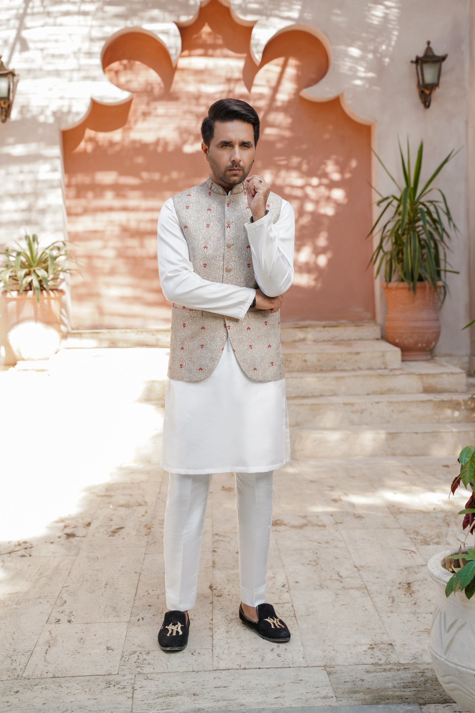 Ivory white waistcoat