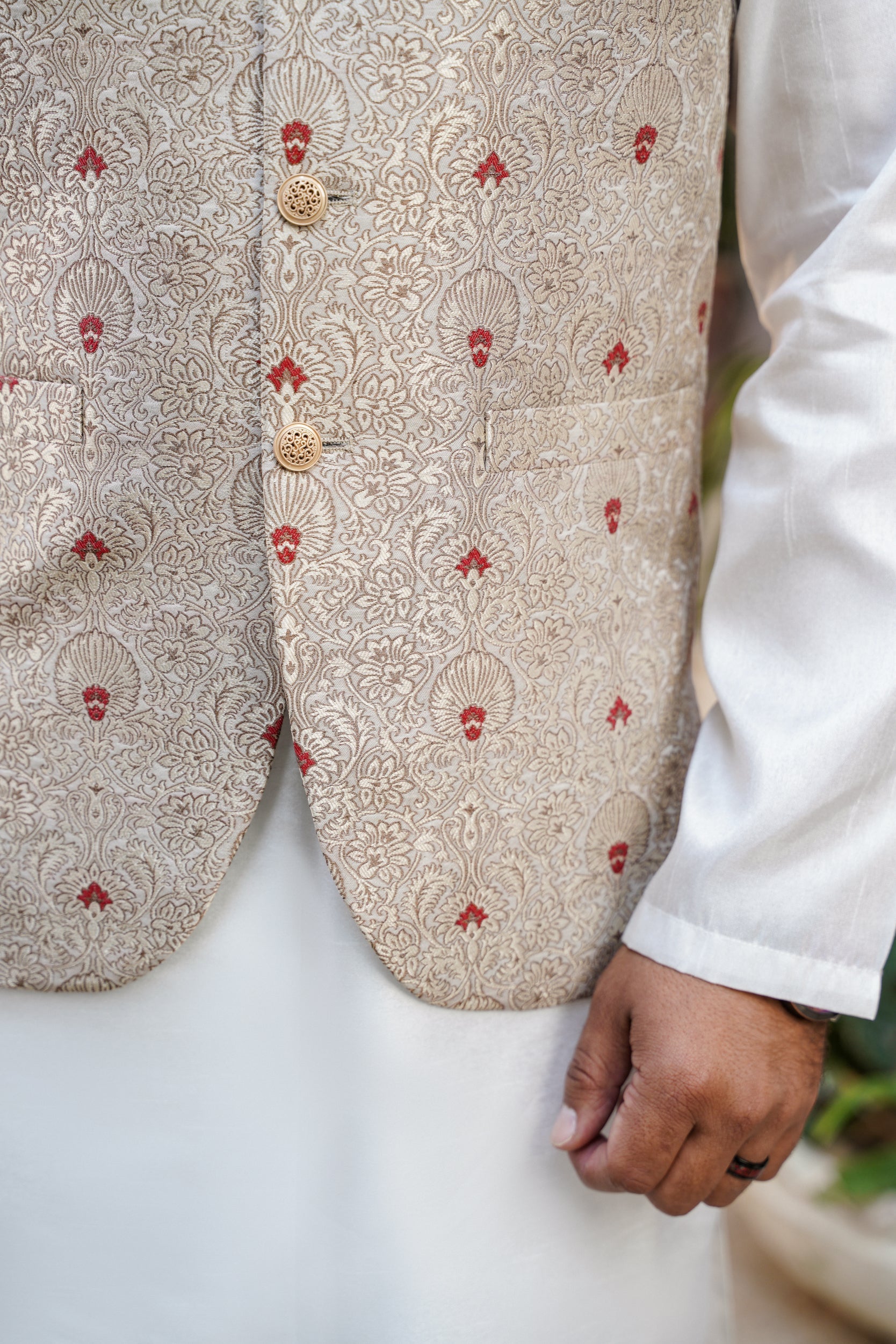 Ivory white waistcoat