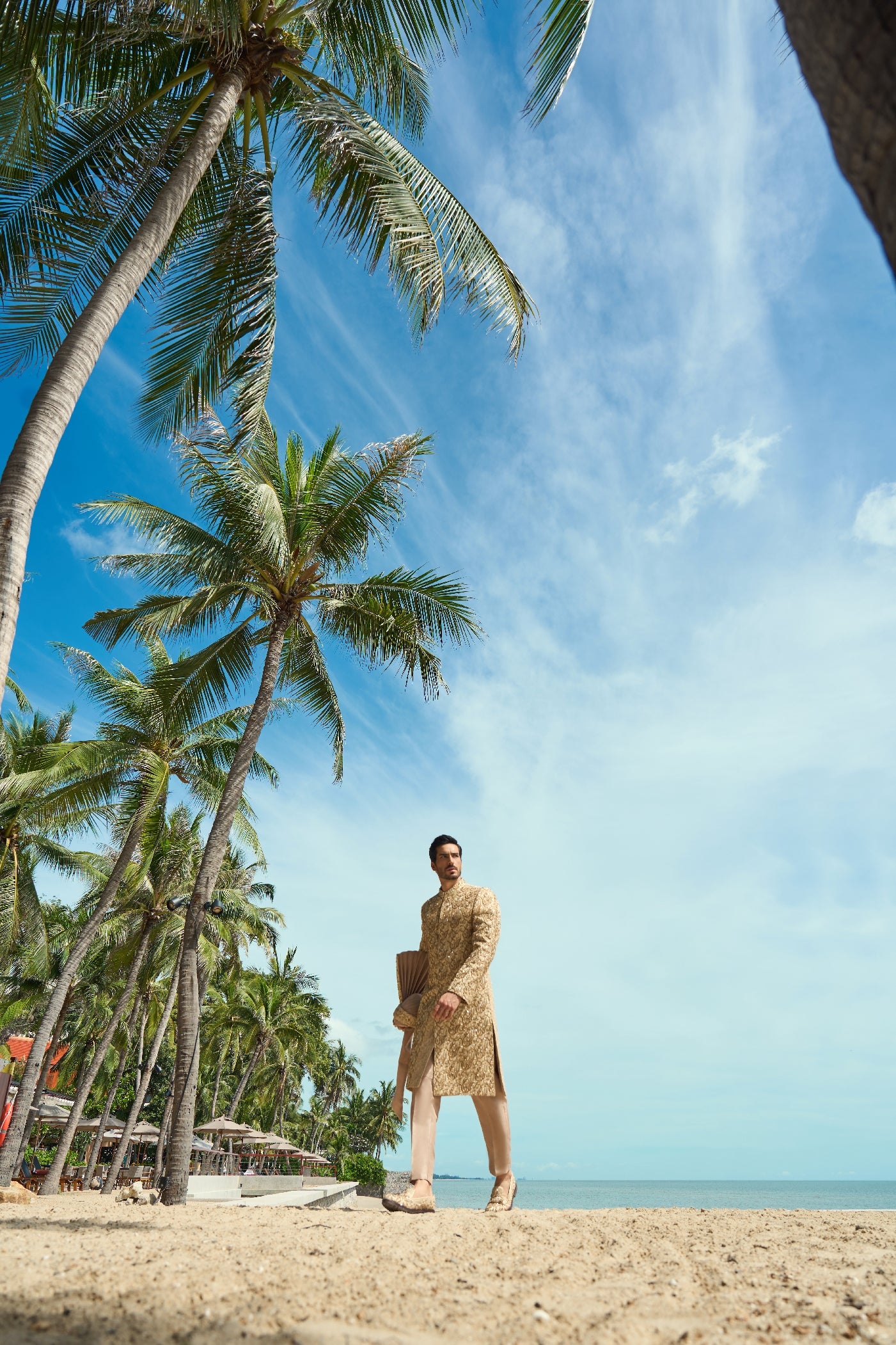 Regal Tide Embroidered Sherwani Ensemble with turban