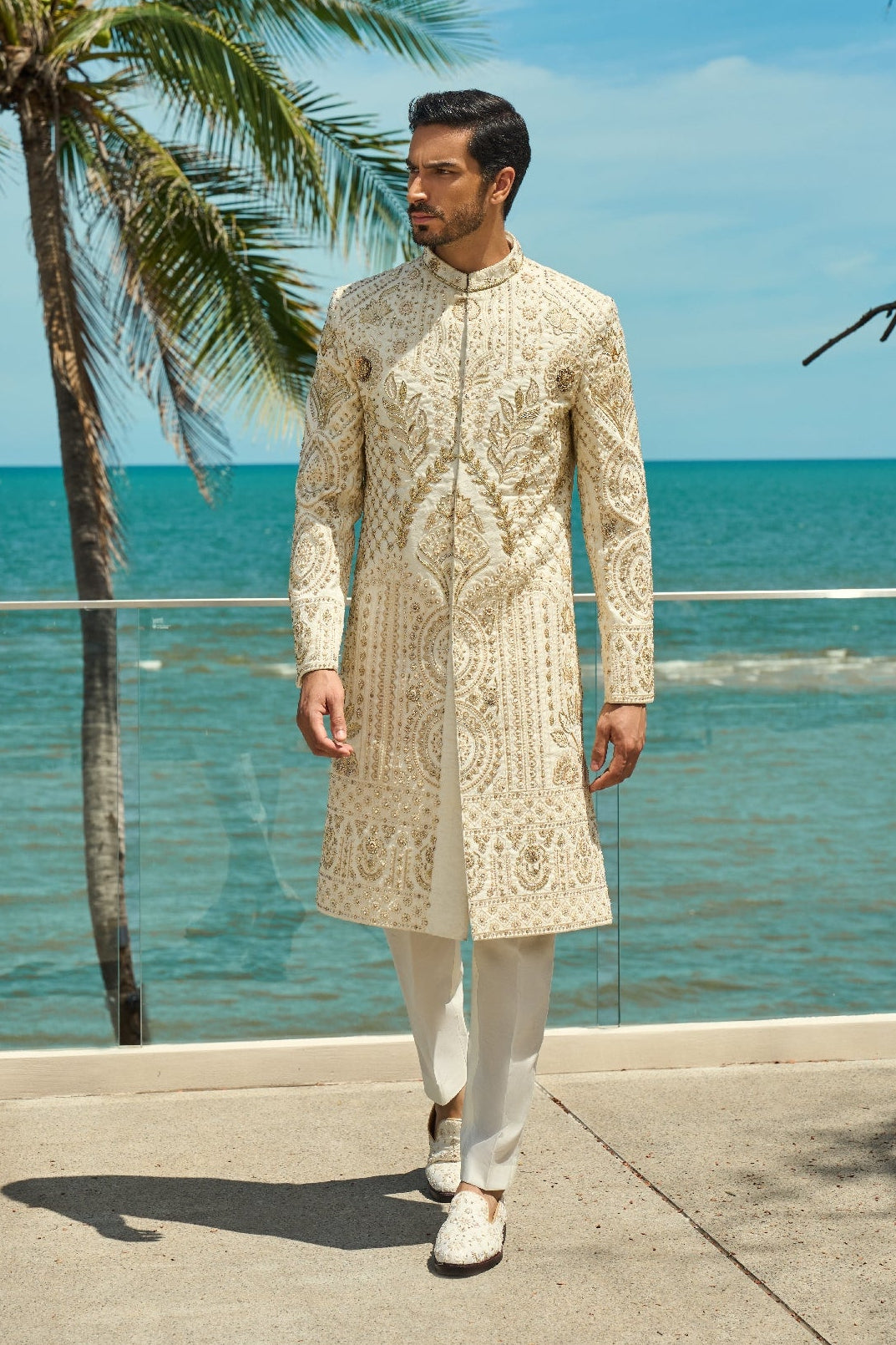 Ivory Solstice – Sherwani & Footwear Set