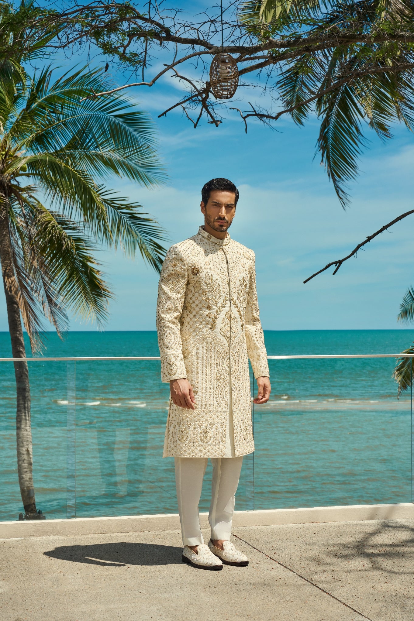 Ivory Solstice – Sherwani & Footwear Set