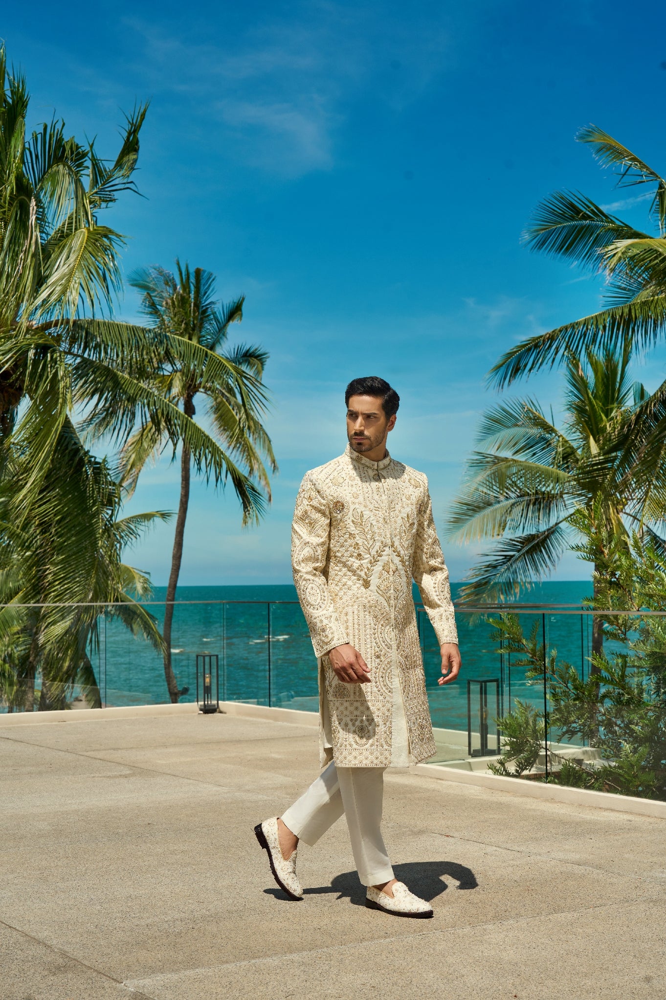 Ivory Solstice – Sherwani & Footwear Set