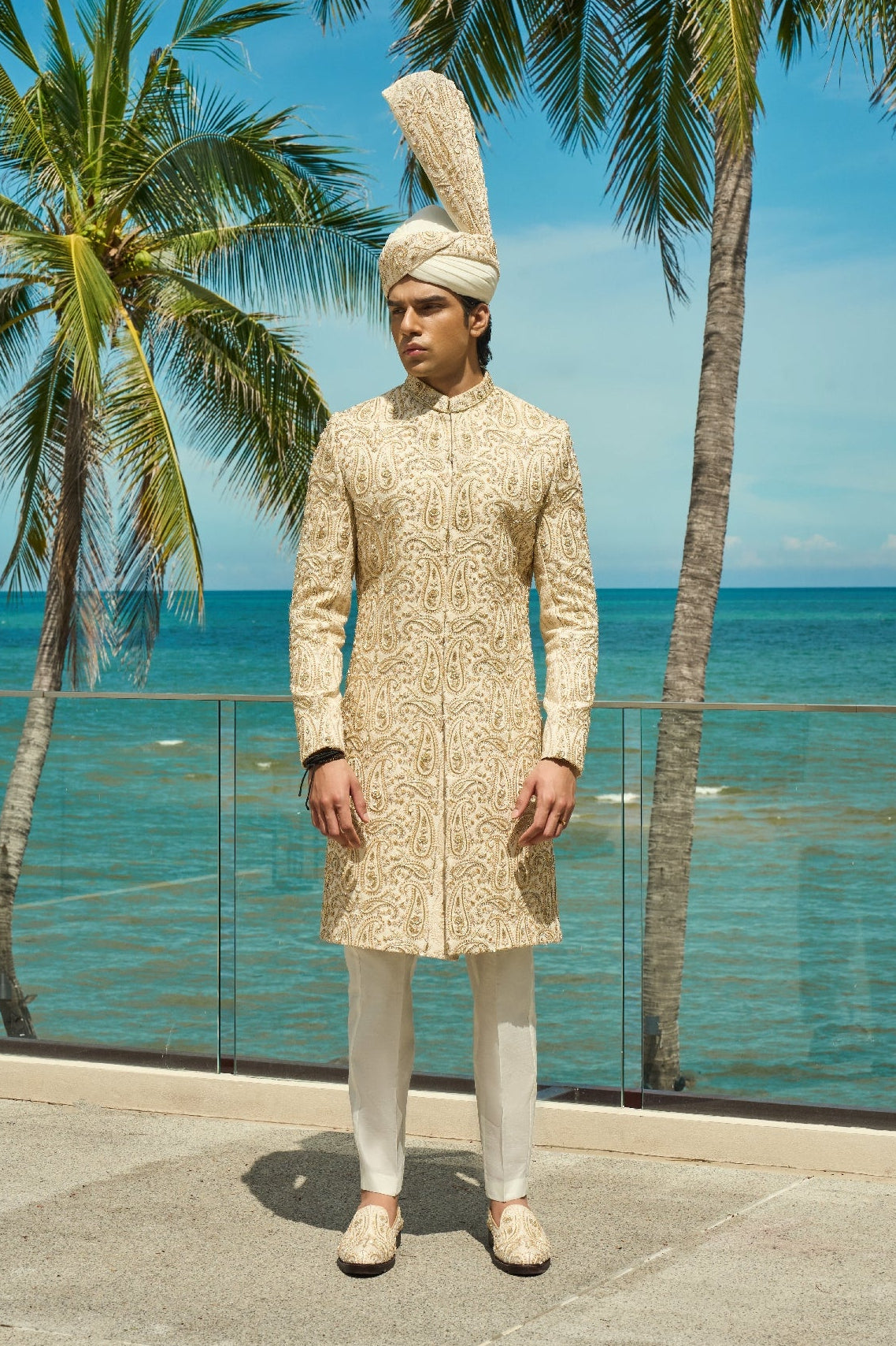 Ivory Sovereign – Sherwani & Turban Set