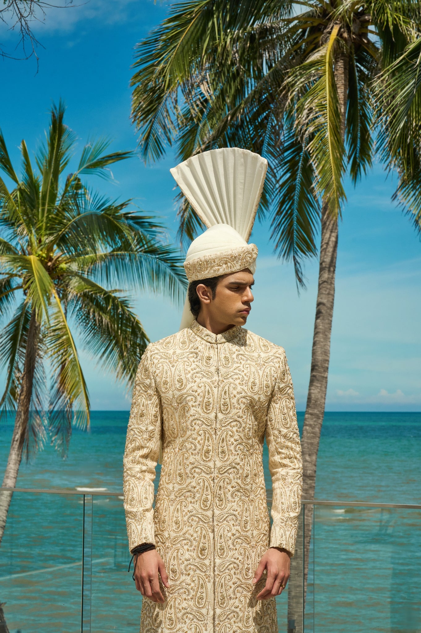 Ivory Sovereign – Sherwani & Turban Set