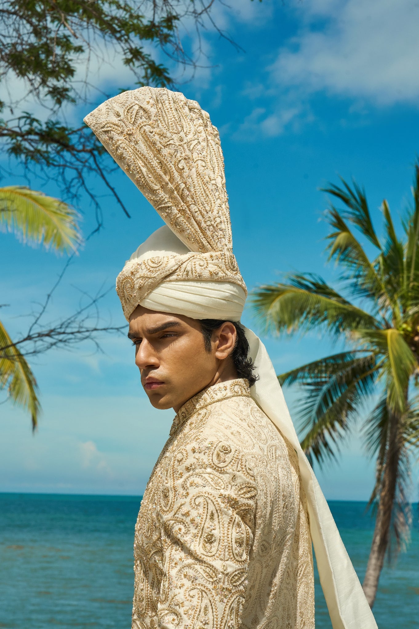 Ivory Sovereign – Sherwani & Turban Set