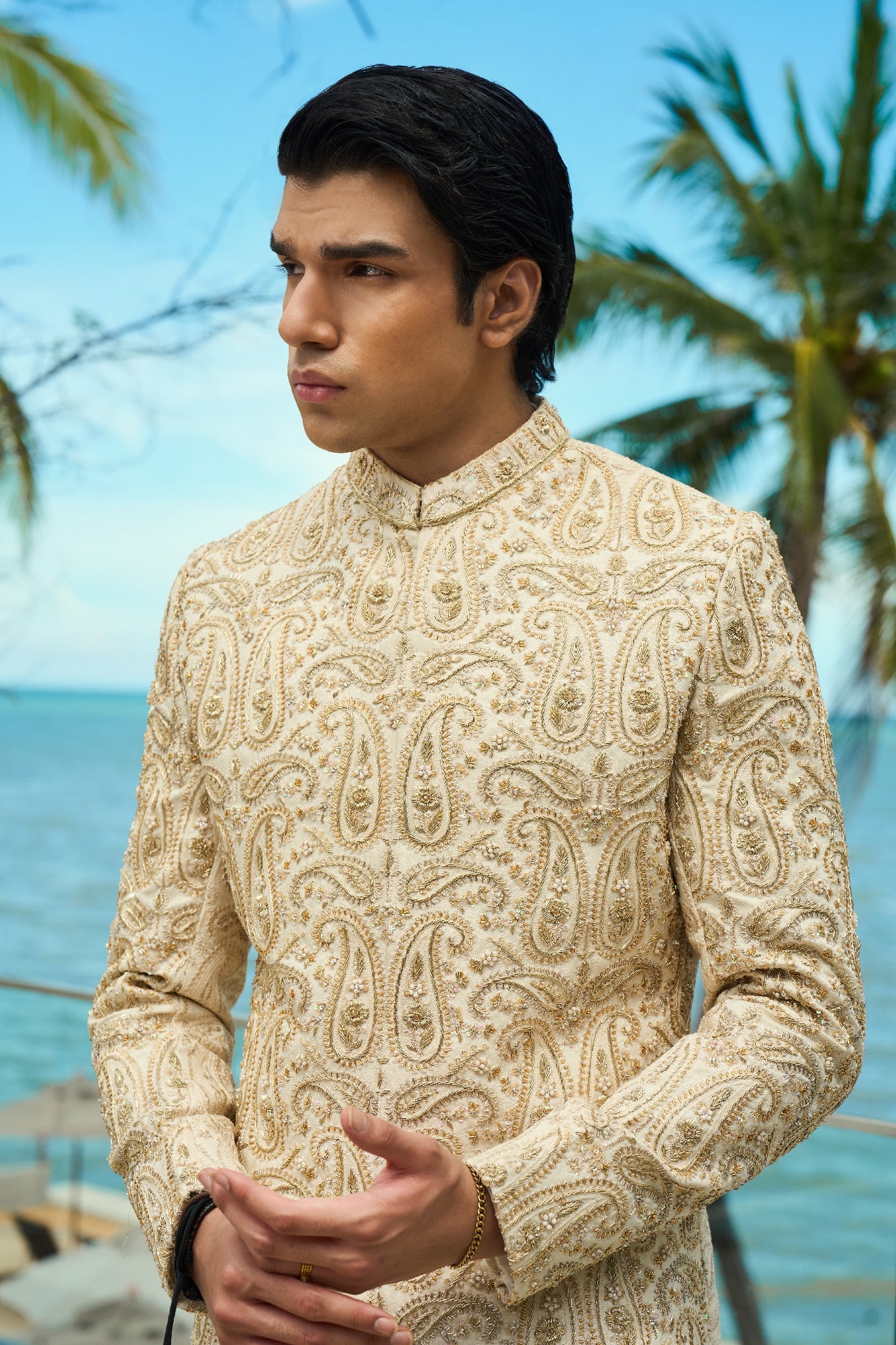 Ivory Sovereign – Sherwani & Turban Set