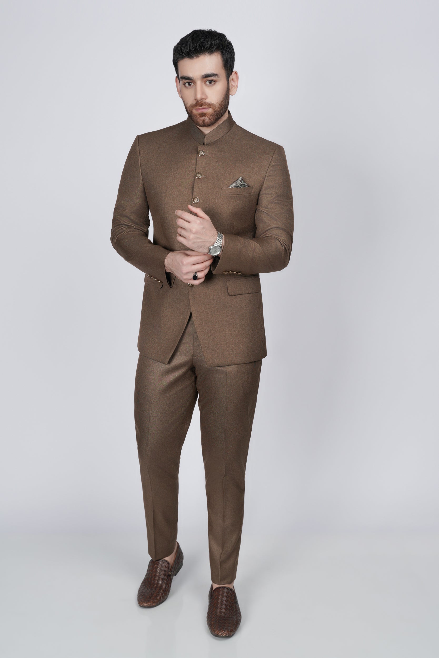 Solid brown prince suit