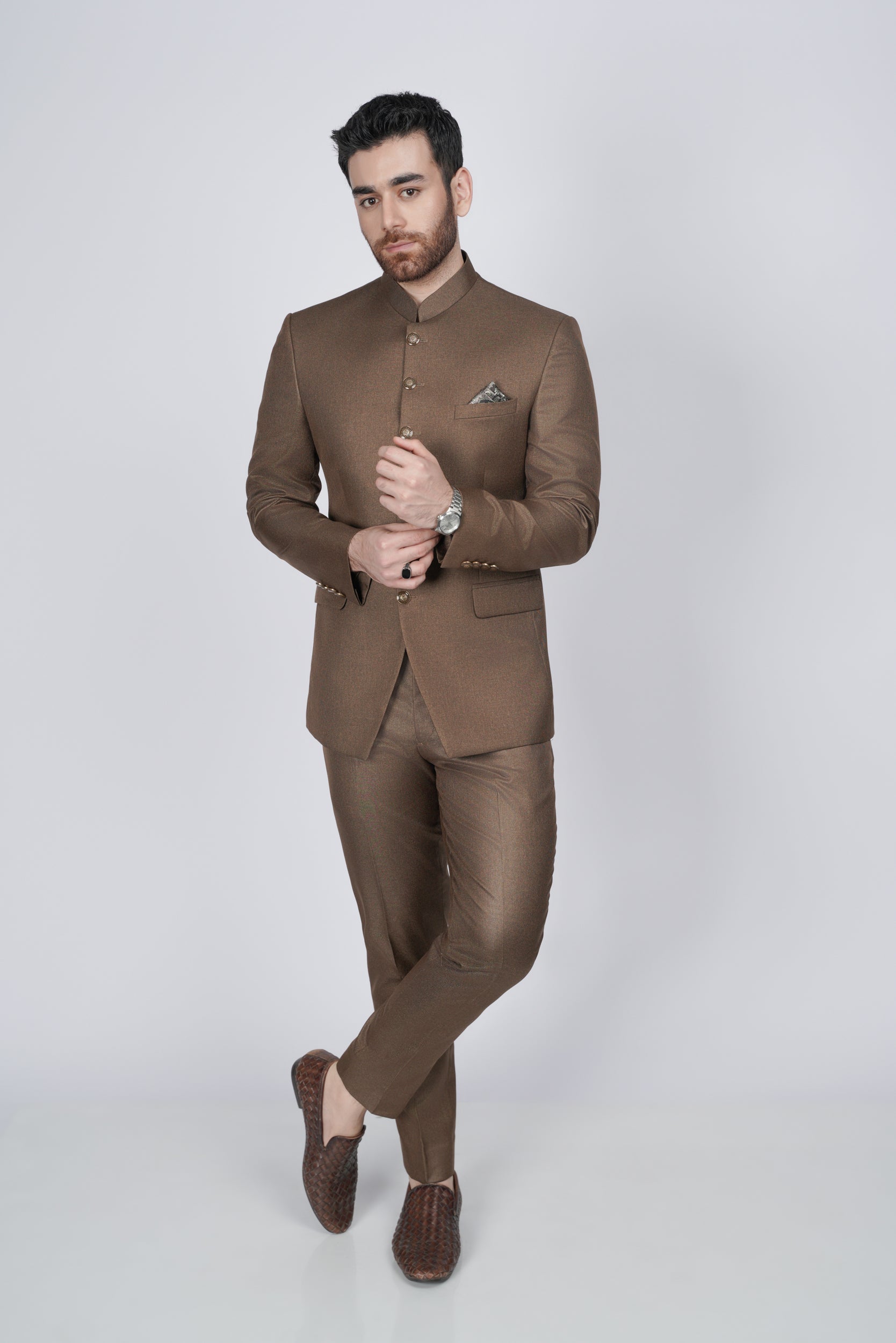 Solid brown prince suit