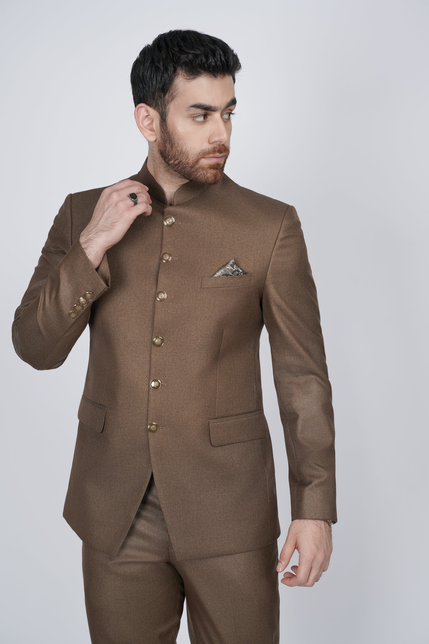 Solid brown prince suit