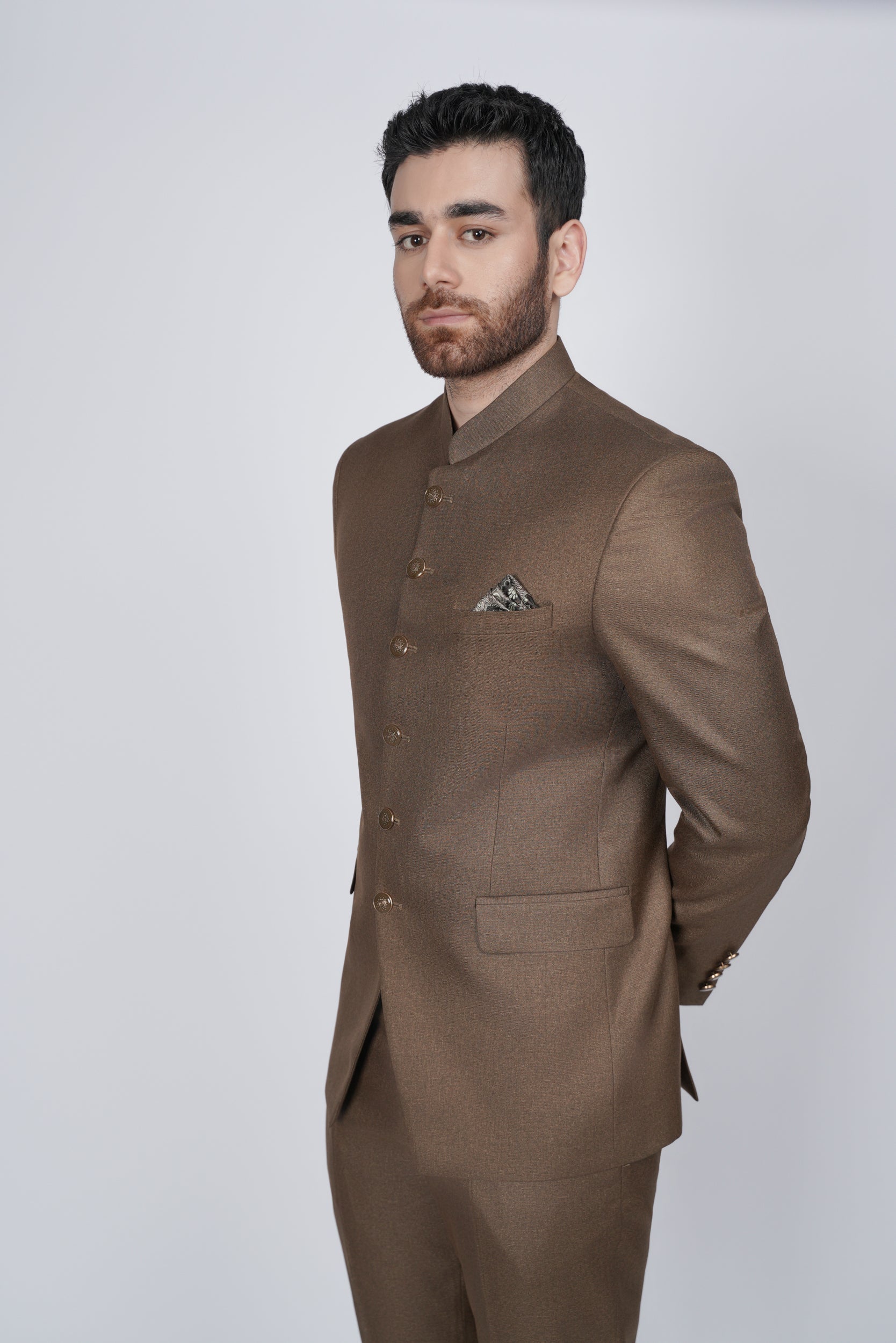 Solid brown prince suit