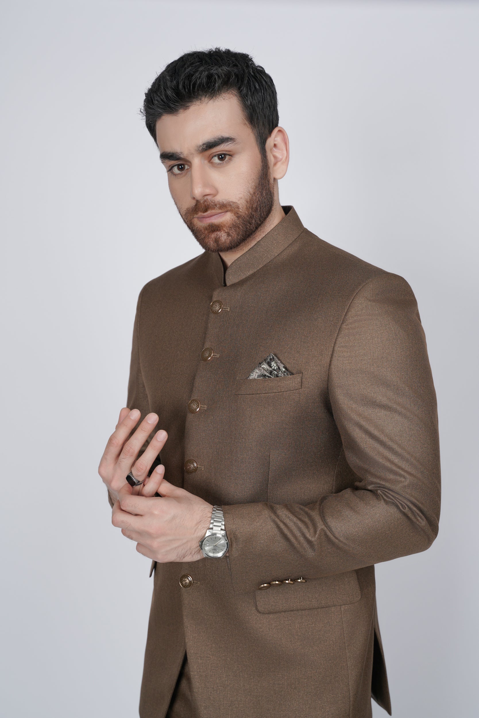 Solid brown prince suit