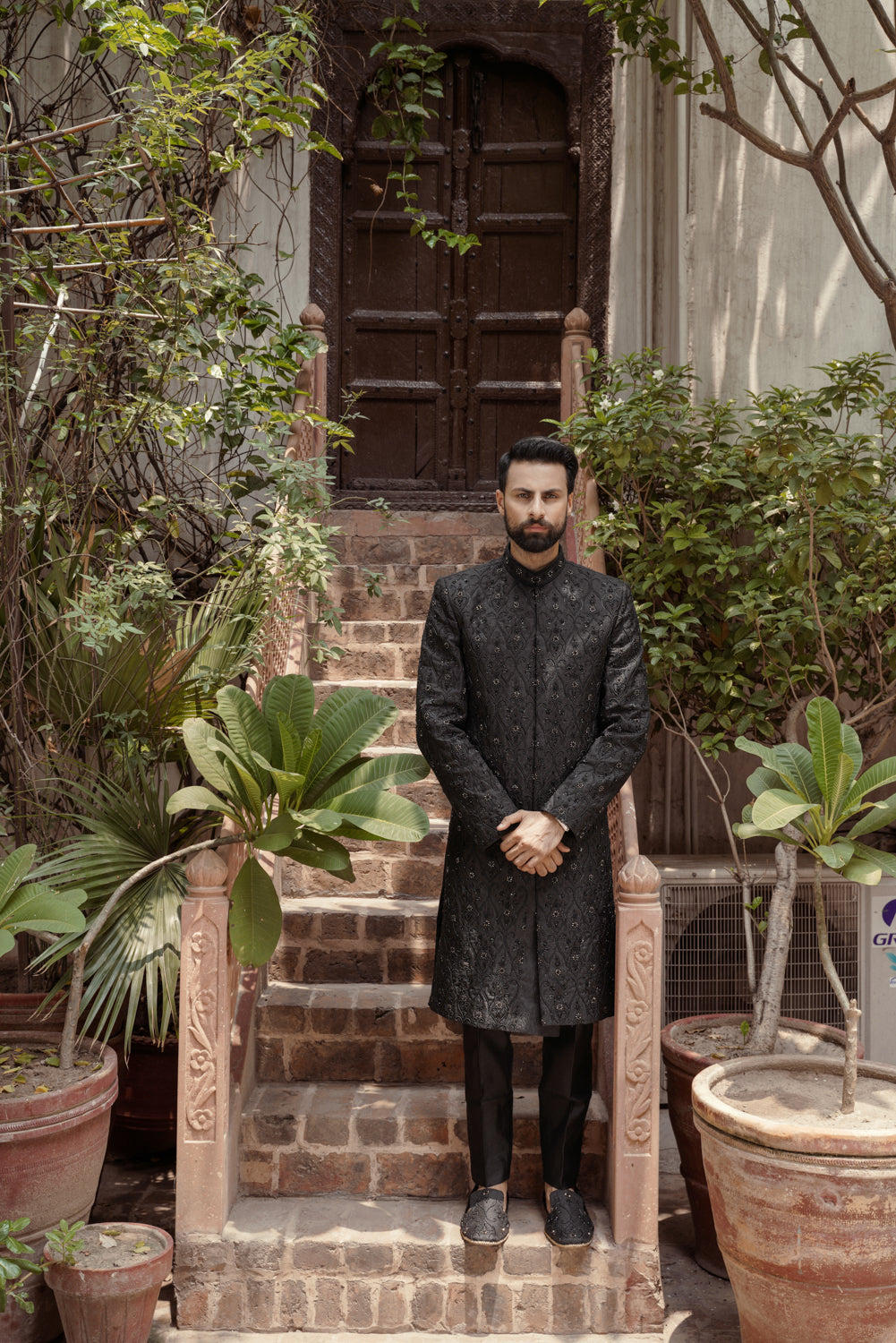 Pitch Black Sherwani