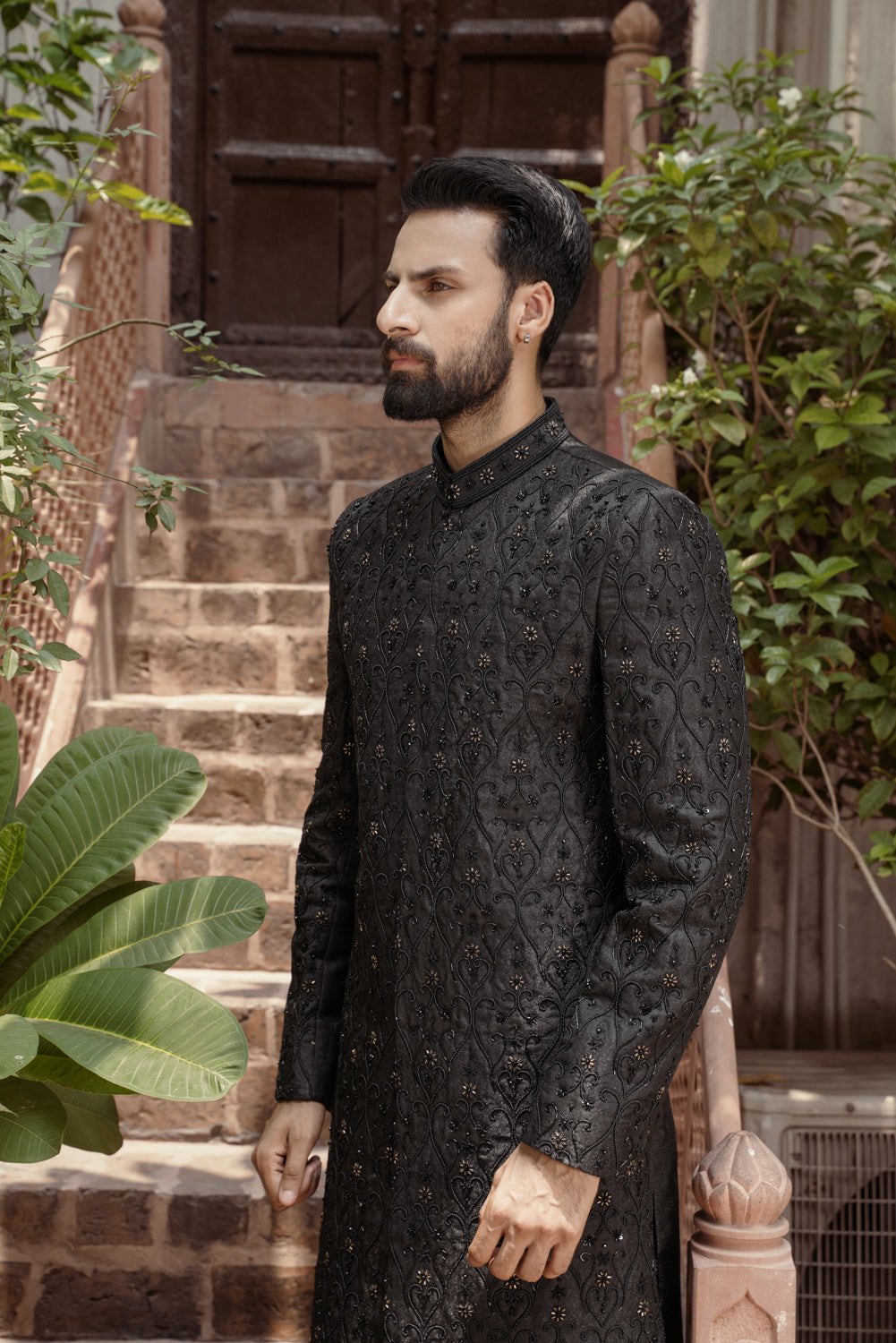 Pitch Black Sherwani