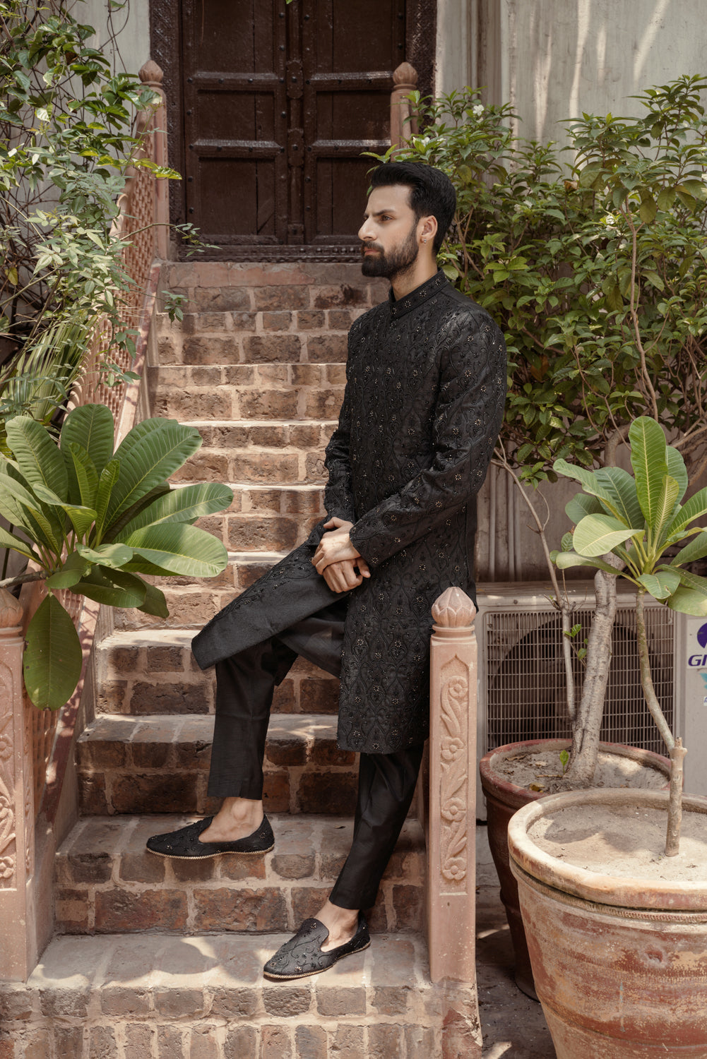 Pitch Black Sherwani