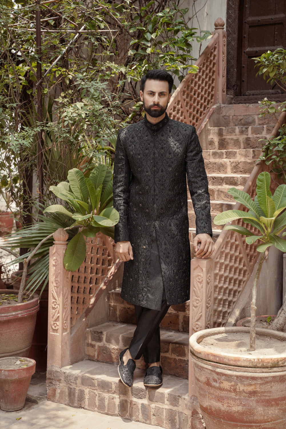 Pitch Black Sherwani