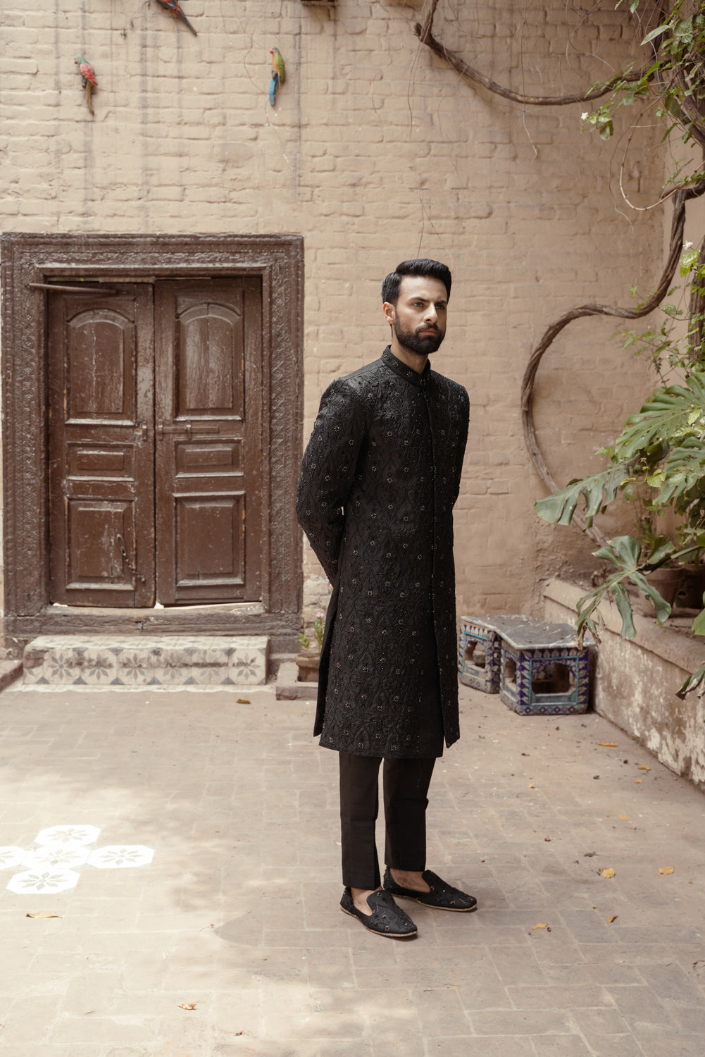 Pitch Black Sherwani