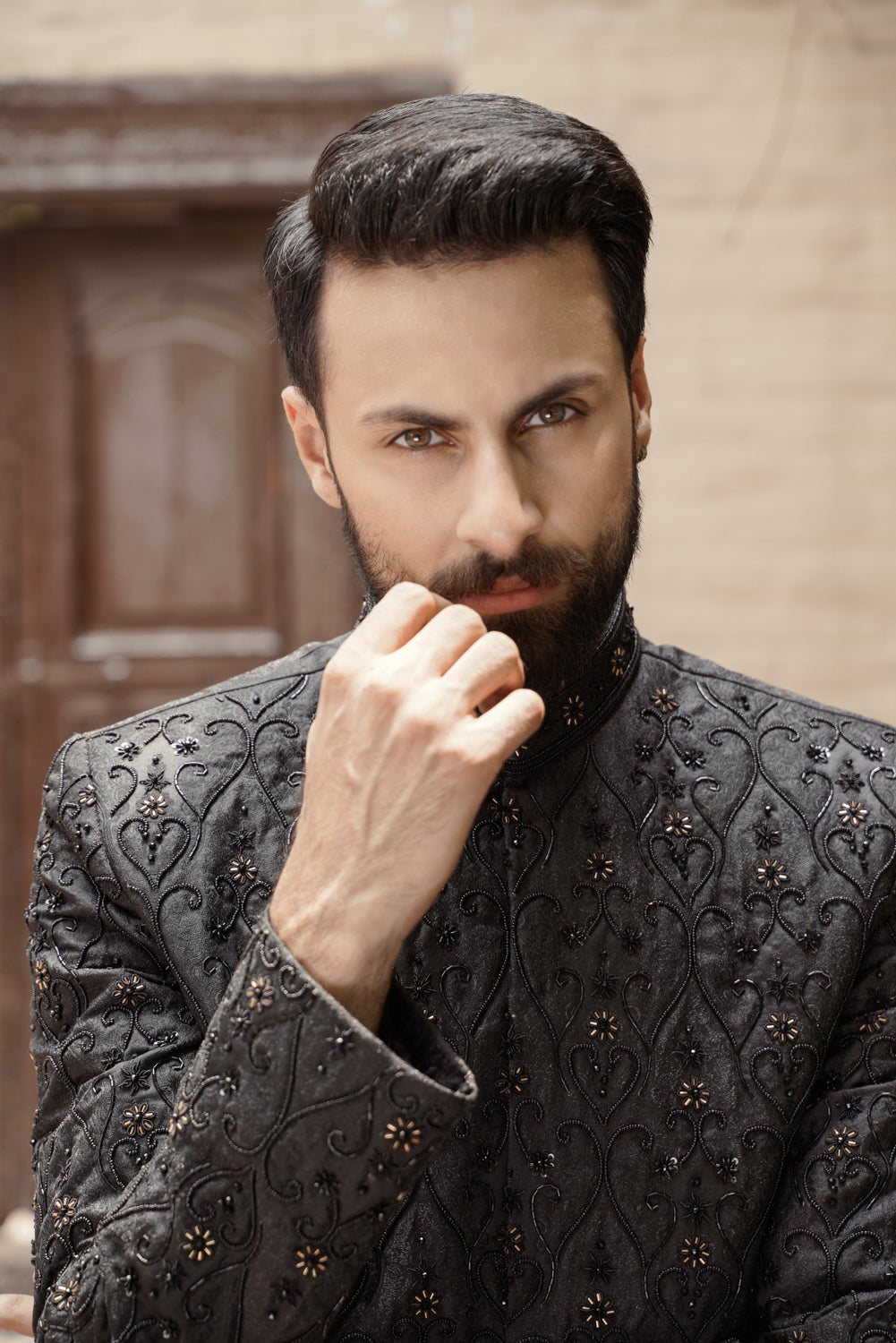 Pitch Black Sherwani