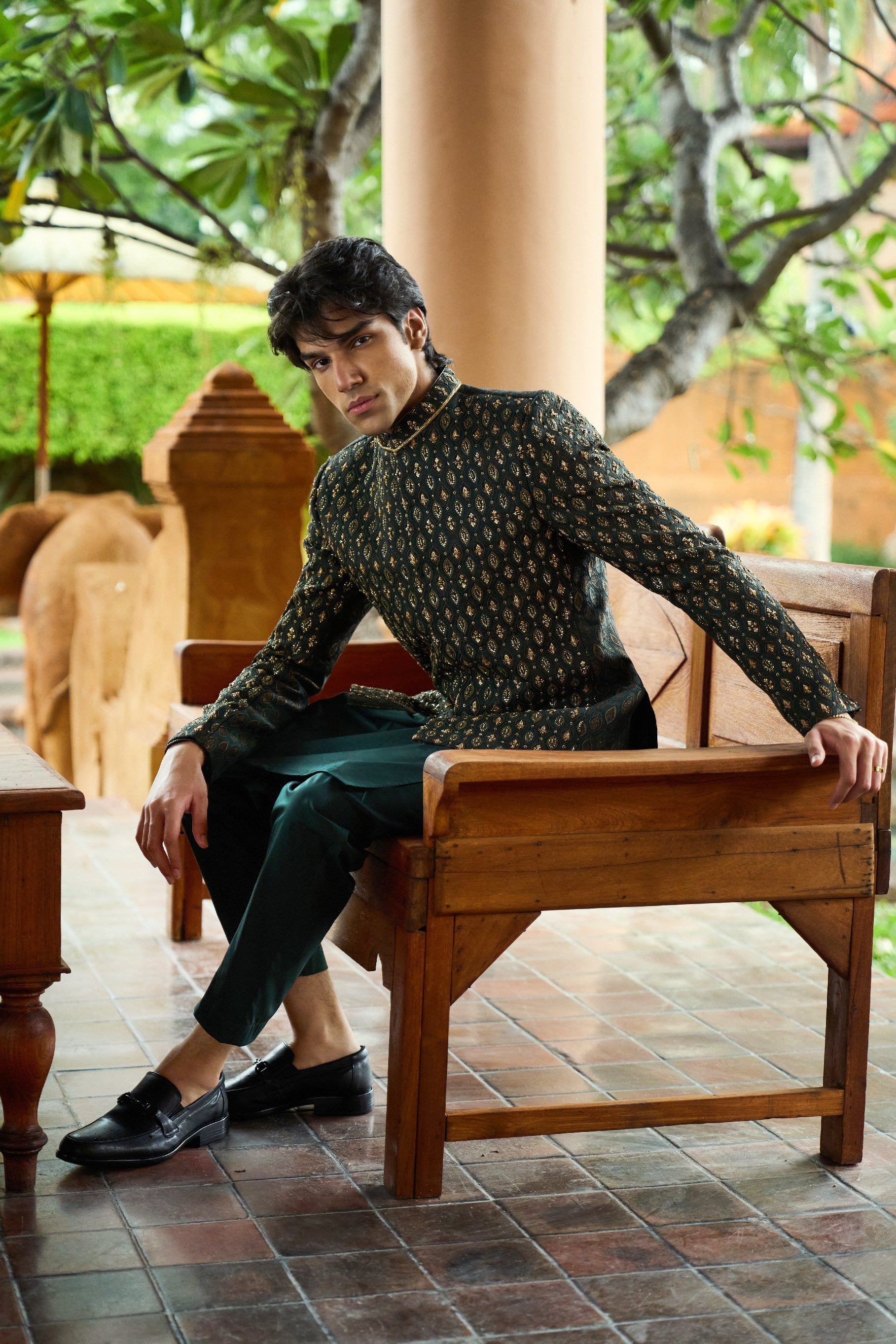 Emerald Heritage Prince Coat Ensemble