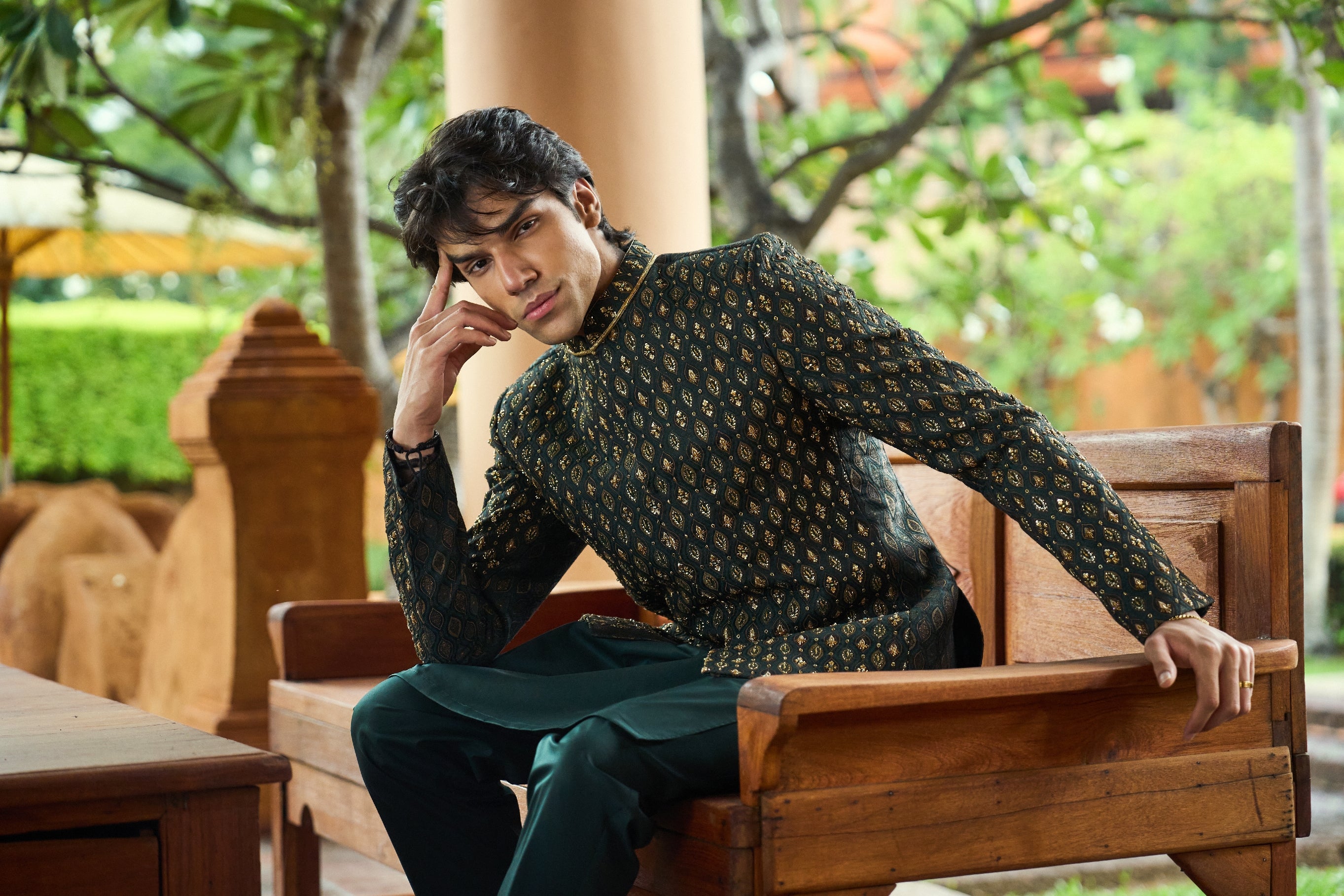 Emerald Heritage Prince Coat Ensemble