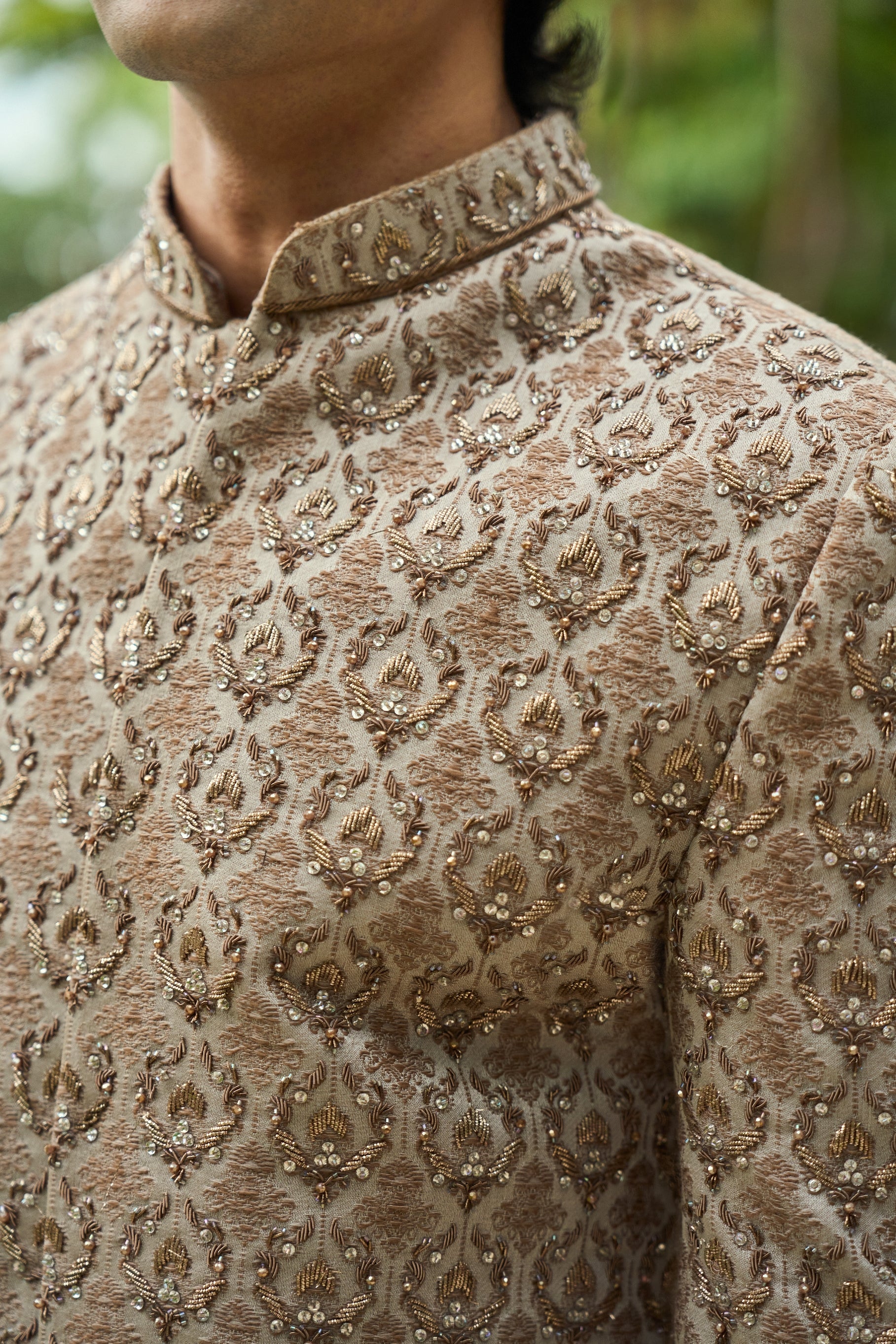 Regal Dune – Embroidered Prince Coat Set