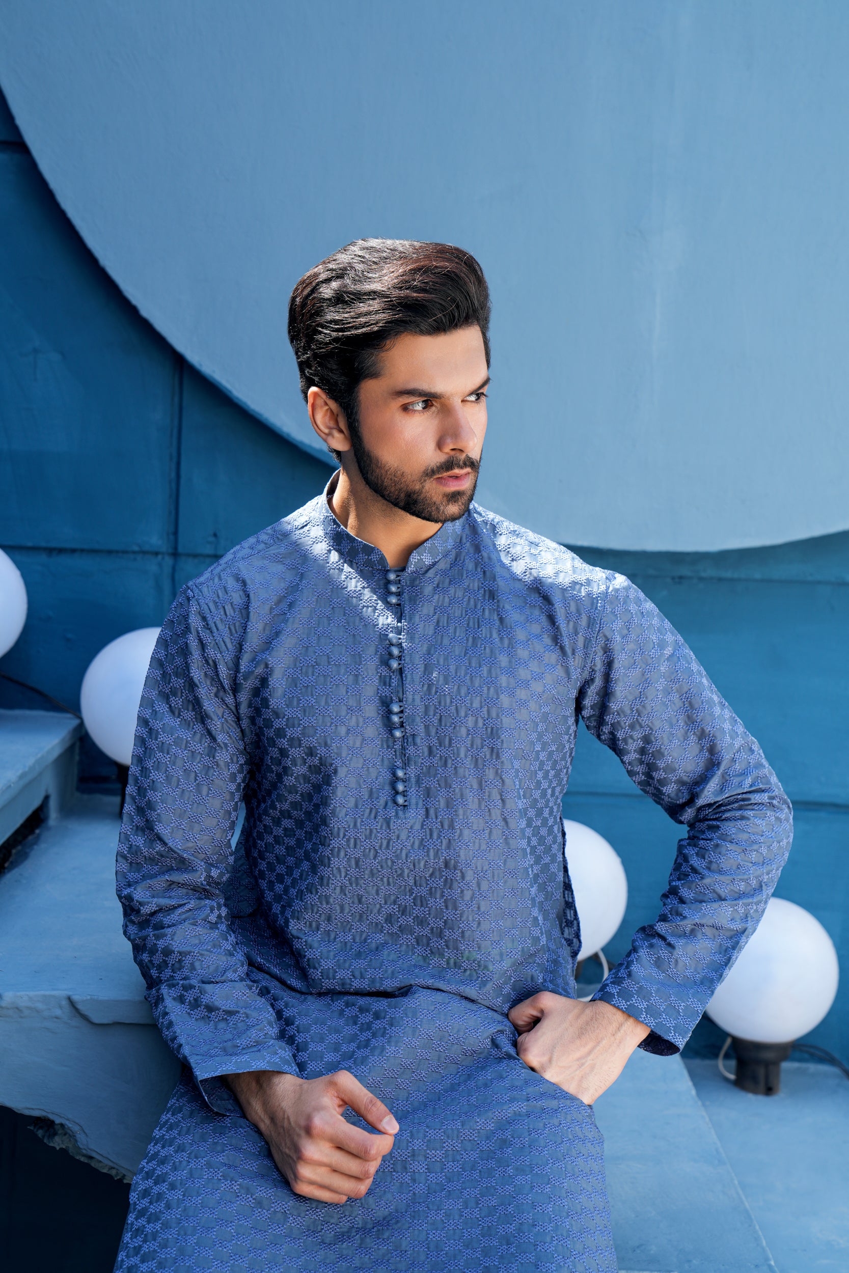 Arctic Thread work Kurta Set