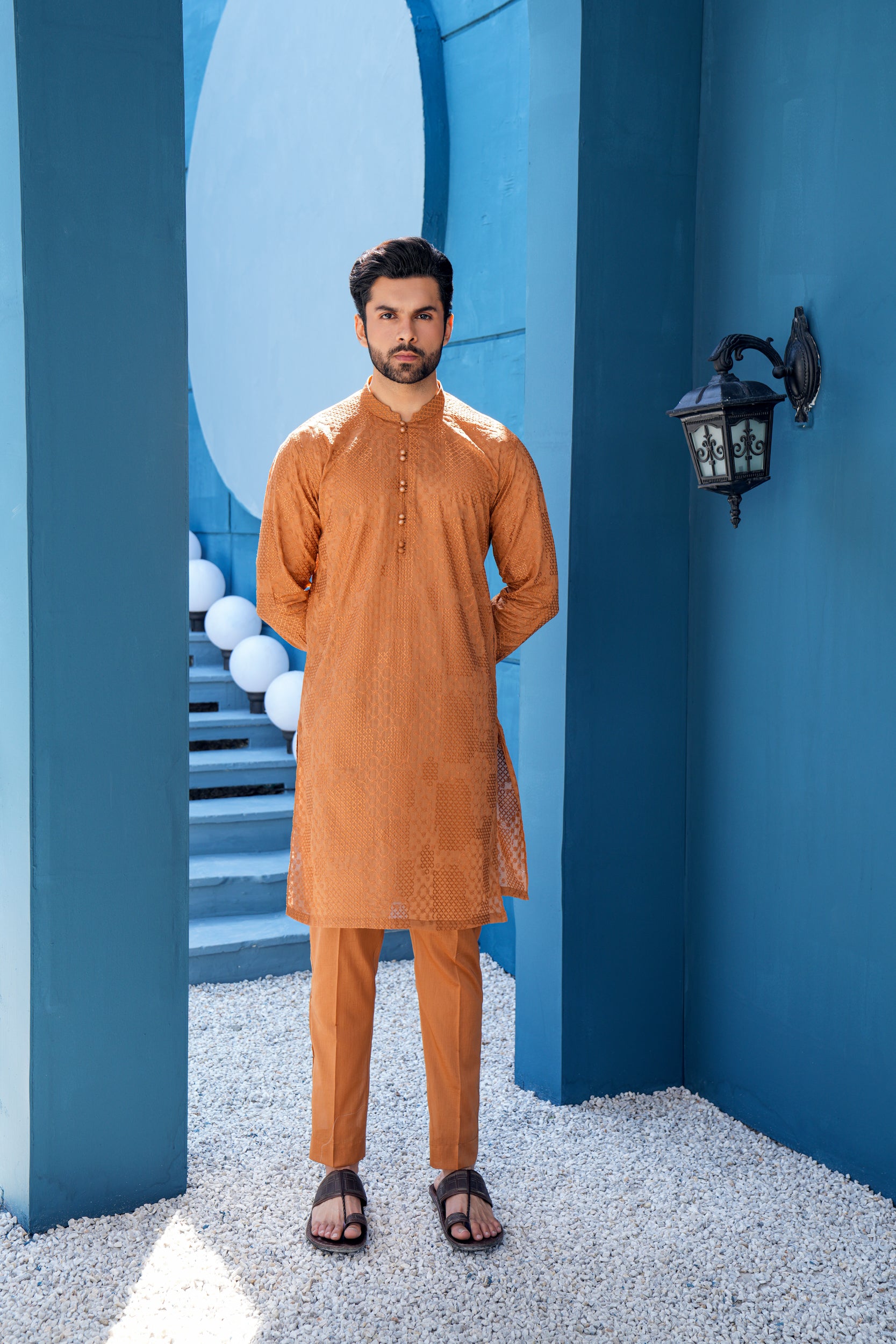 Nut Brown Kurta Set