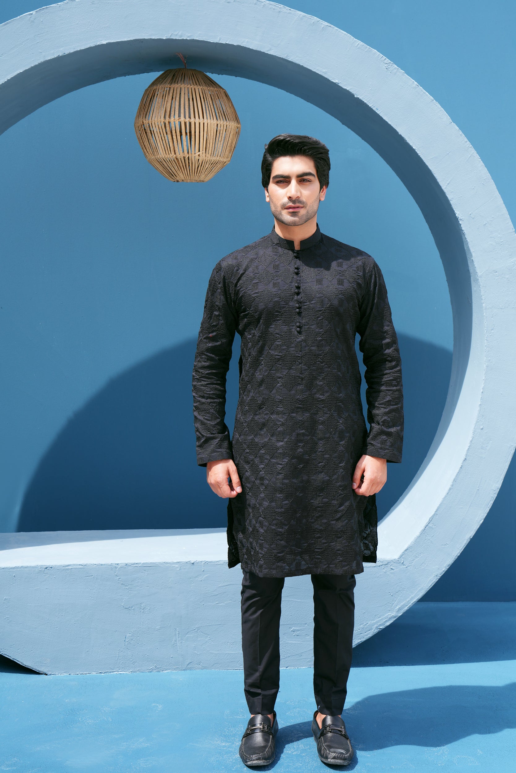 Pure Black Kurta Set