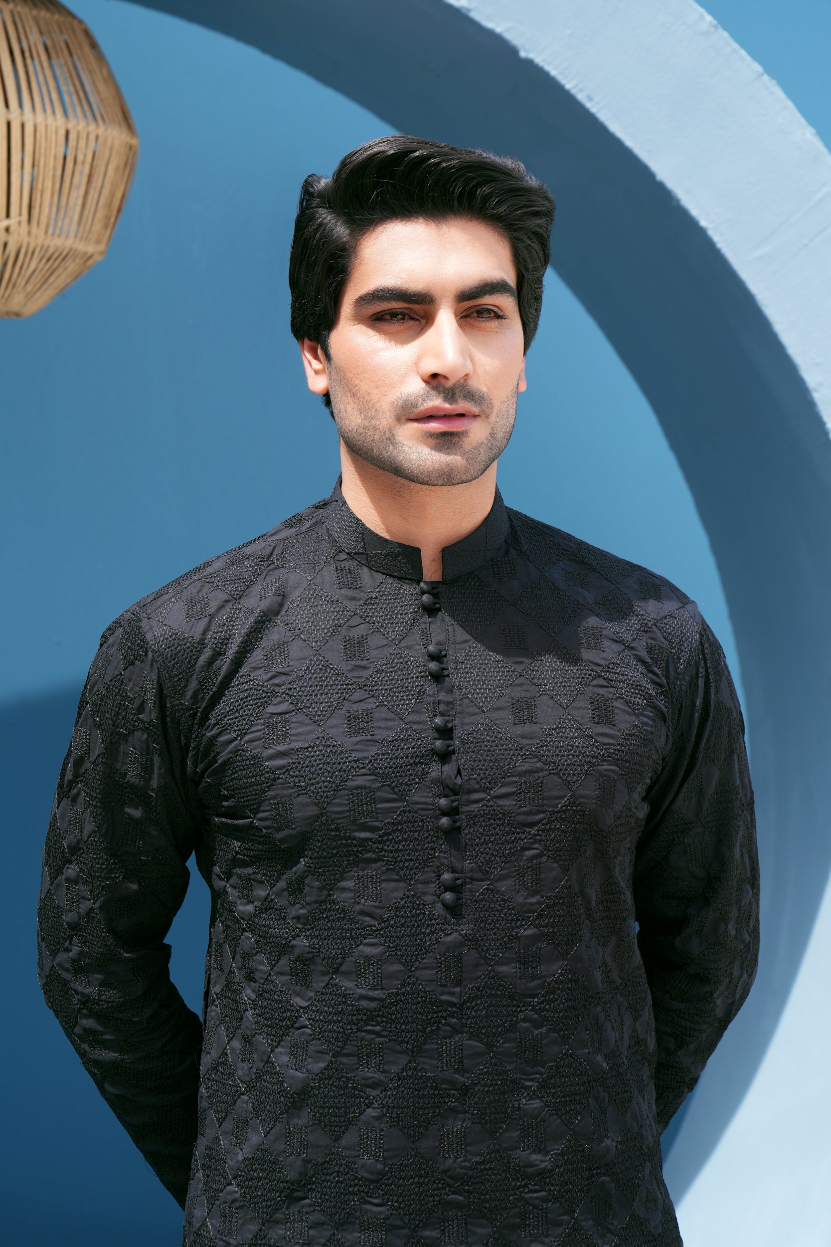 Pure Black Kurta Set