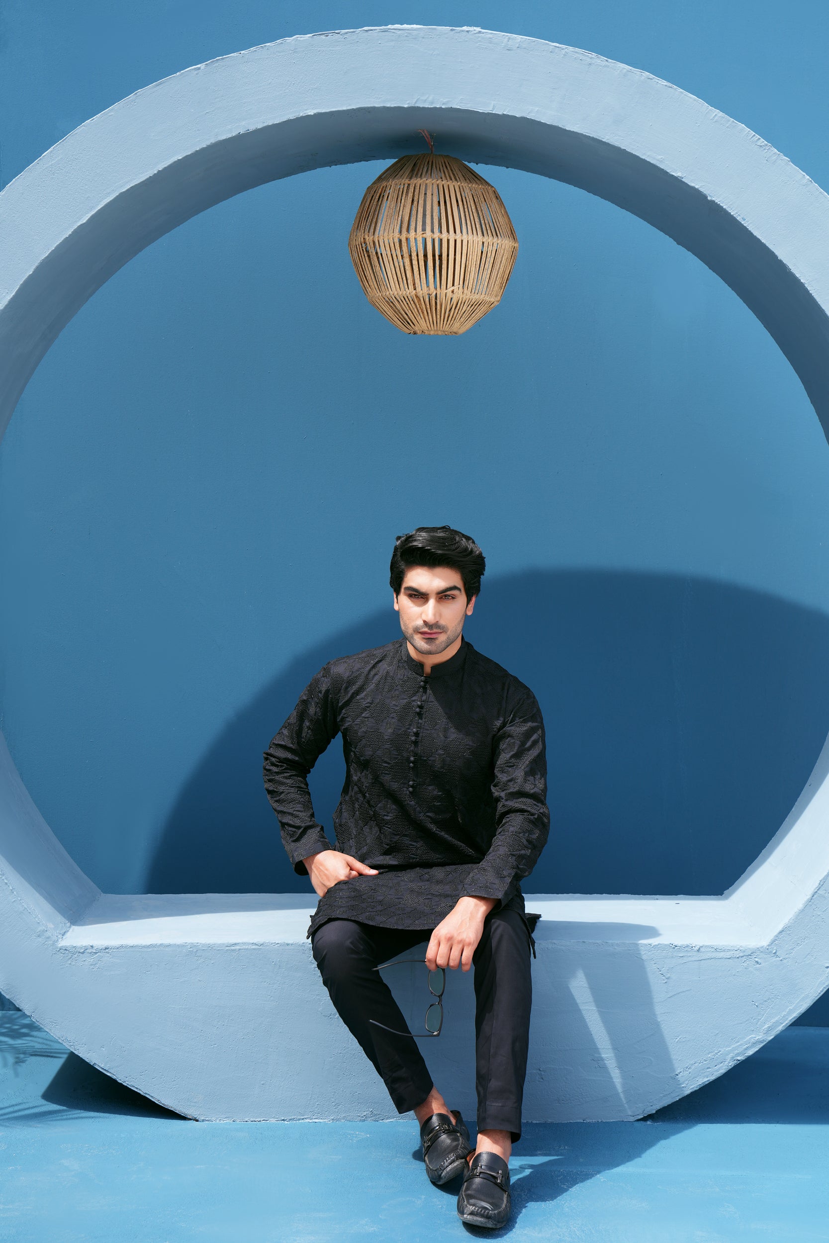 Pure Black Kurta Set