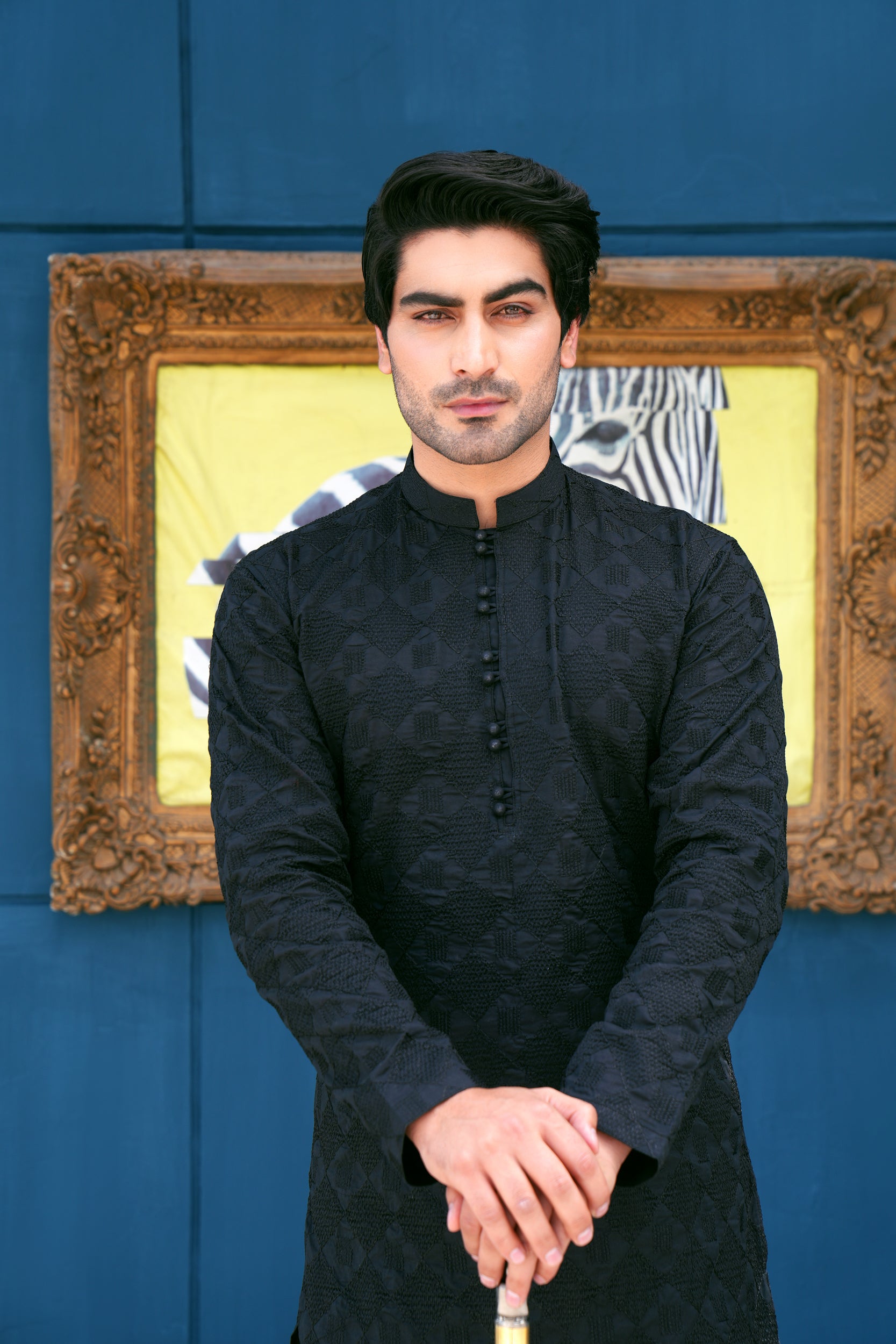 Pure Black Kurta Set