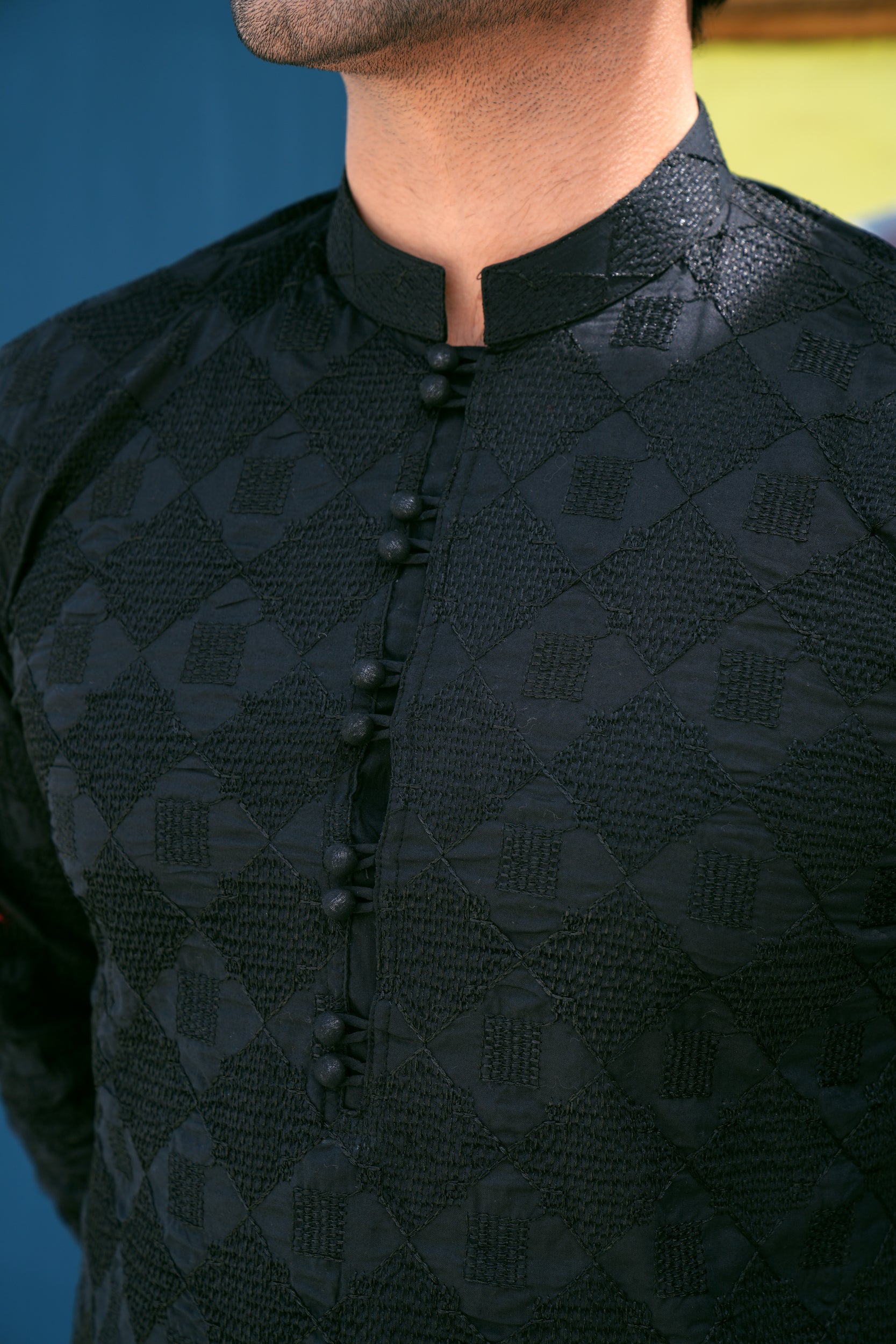 Pure Black Kurta Set