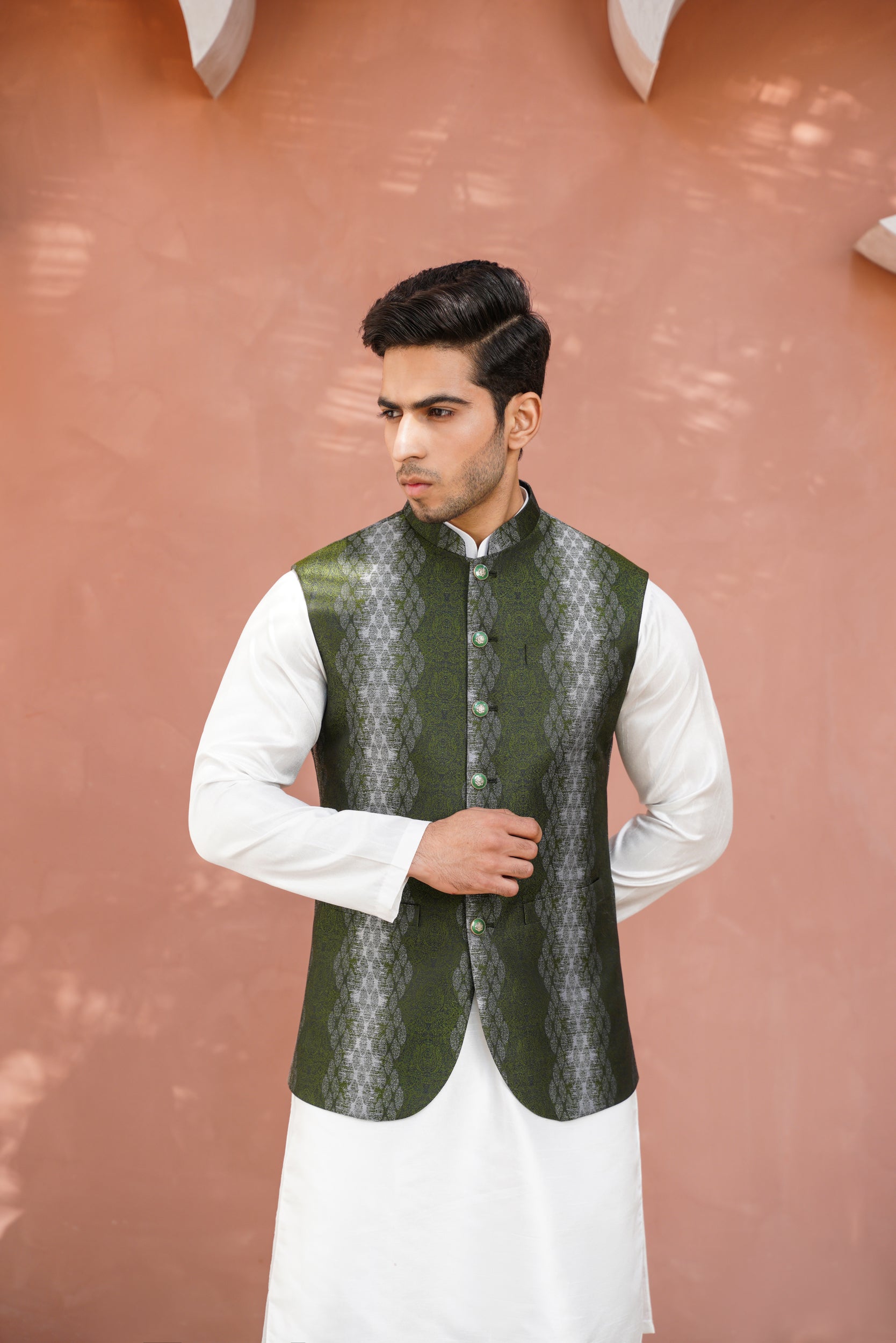 Bottle green waistcoat