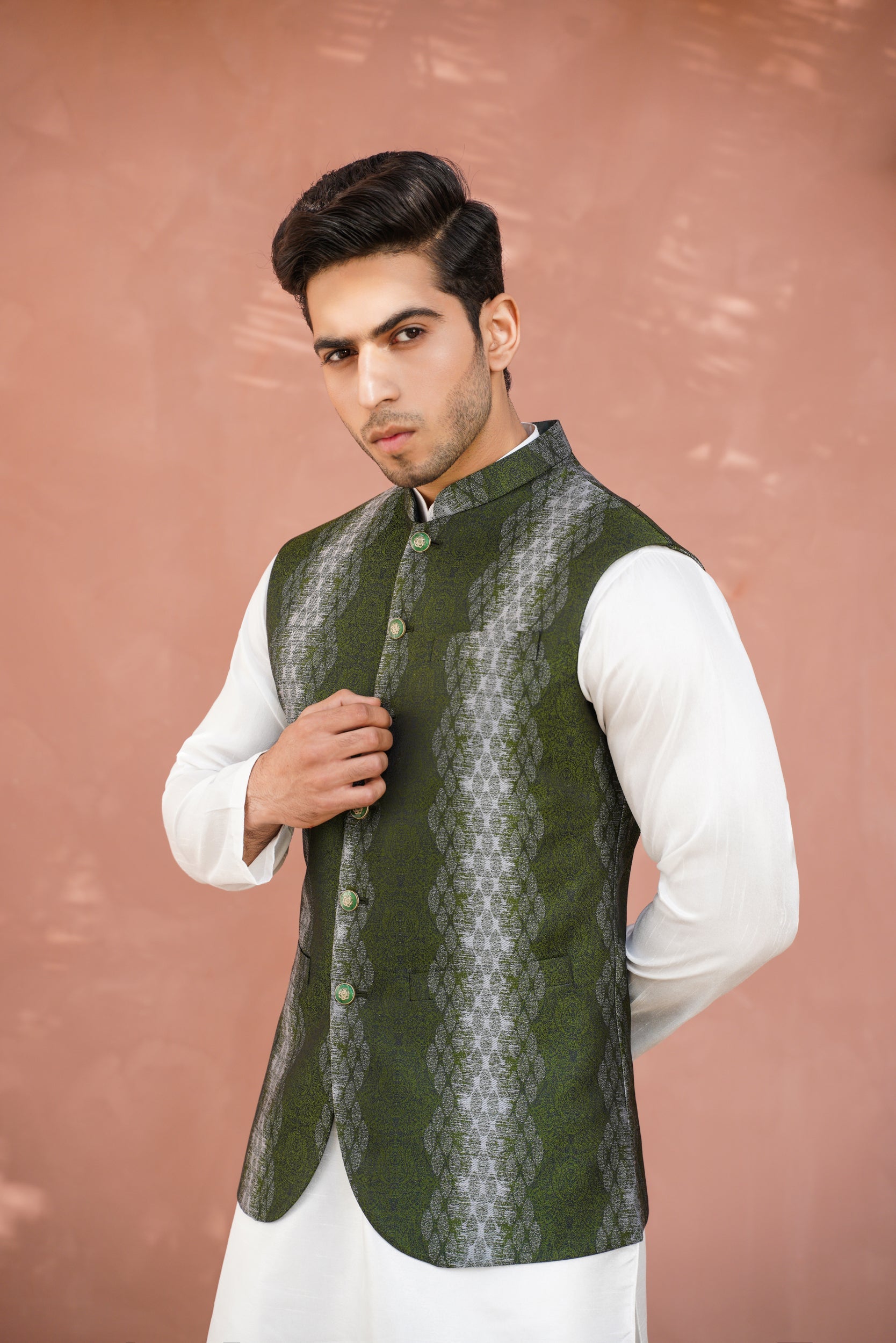 Bottle green waistcoat