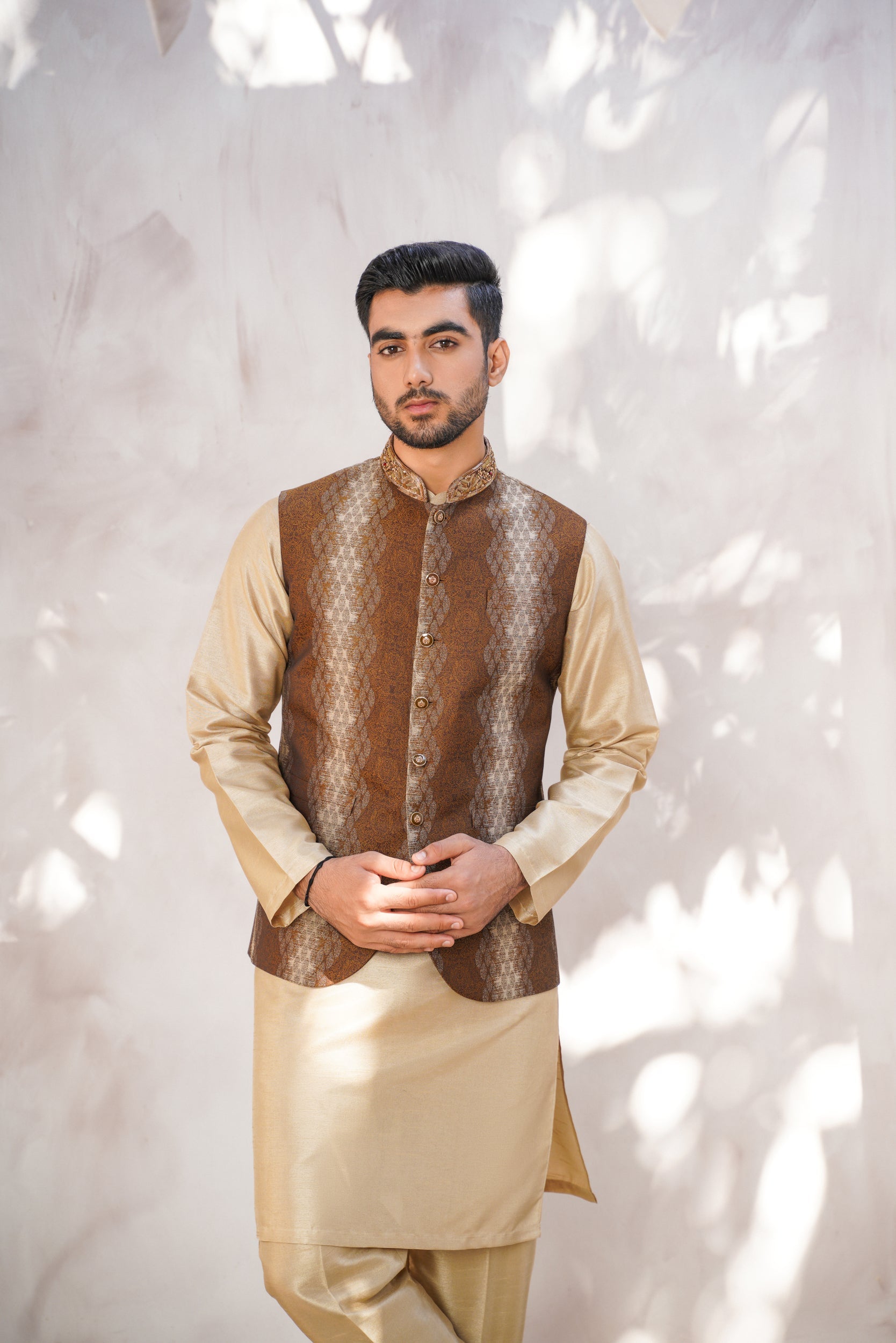 Mocha-toned waistcoat