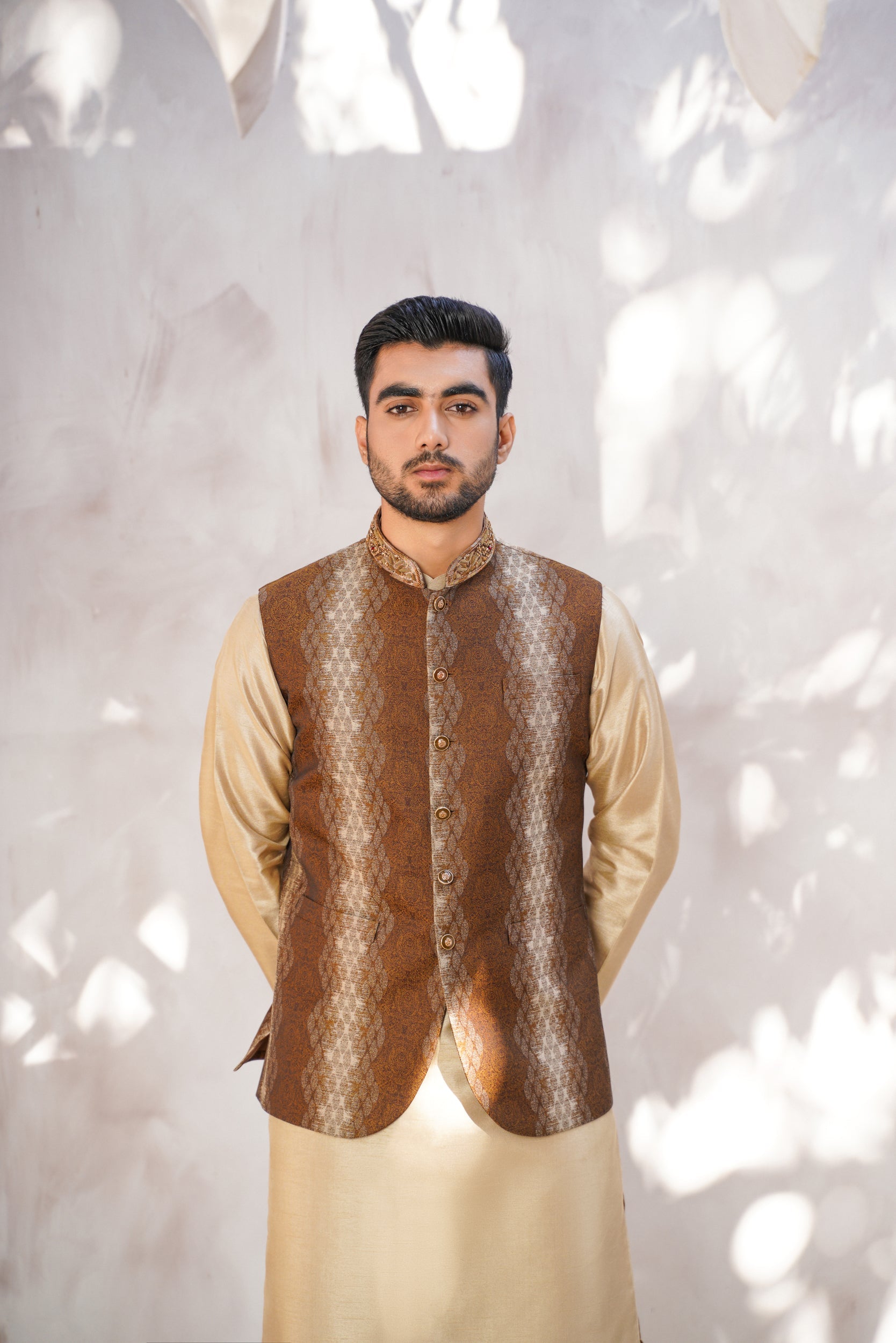 Mocha-toned waistcoat