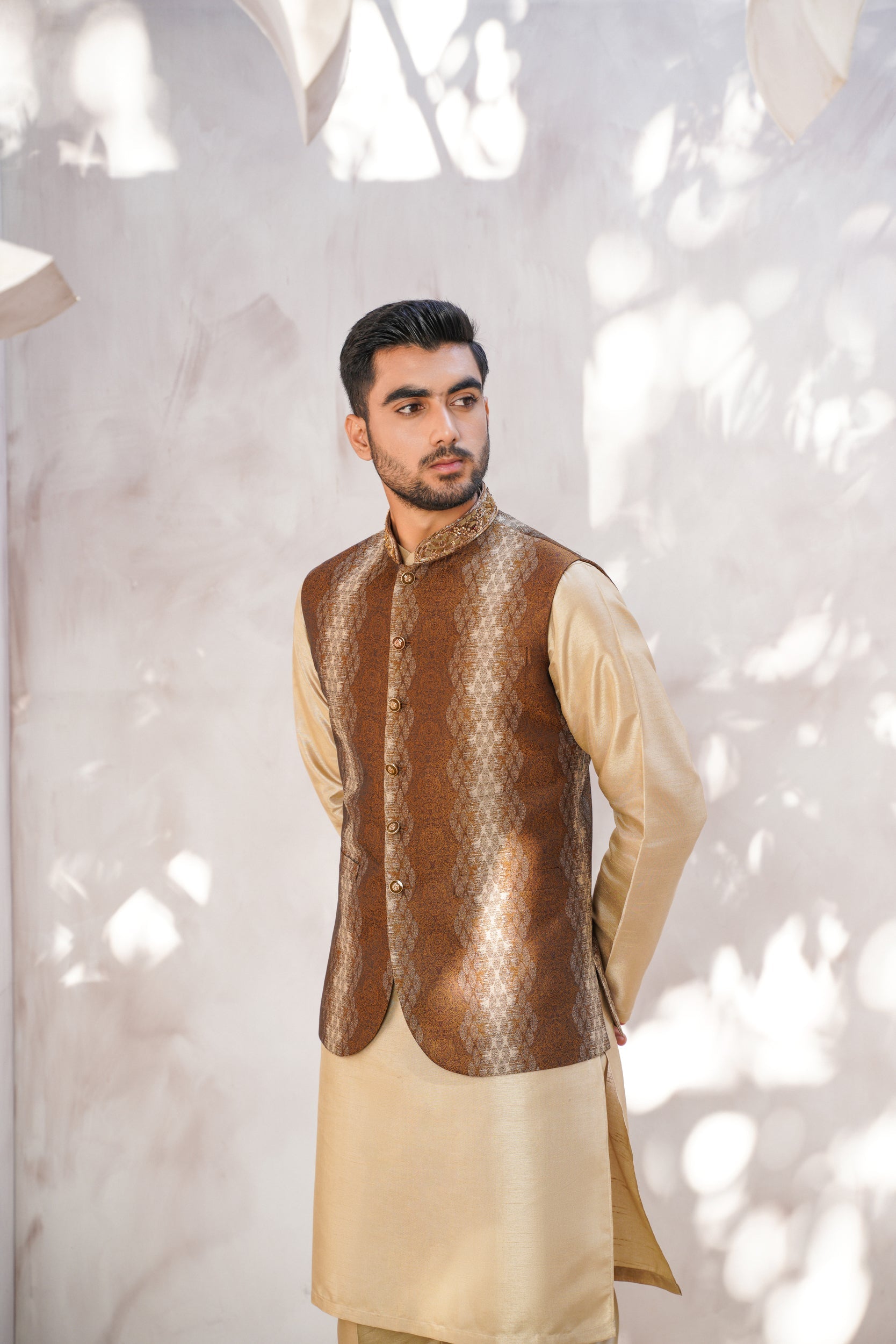 Mocha-toned waistcoat